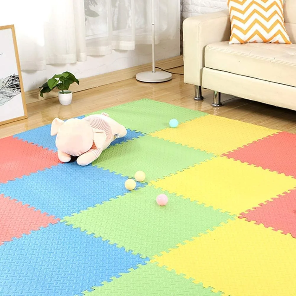 پازل فومی RBW TOYS، زیرانداز فعالیت ورزشی، آبی، ۱ متر در ۱ متر در ۲۵ میلی‌متر