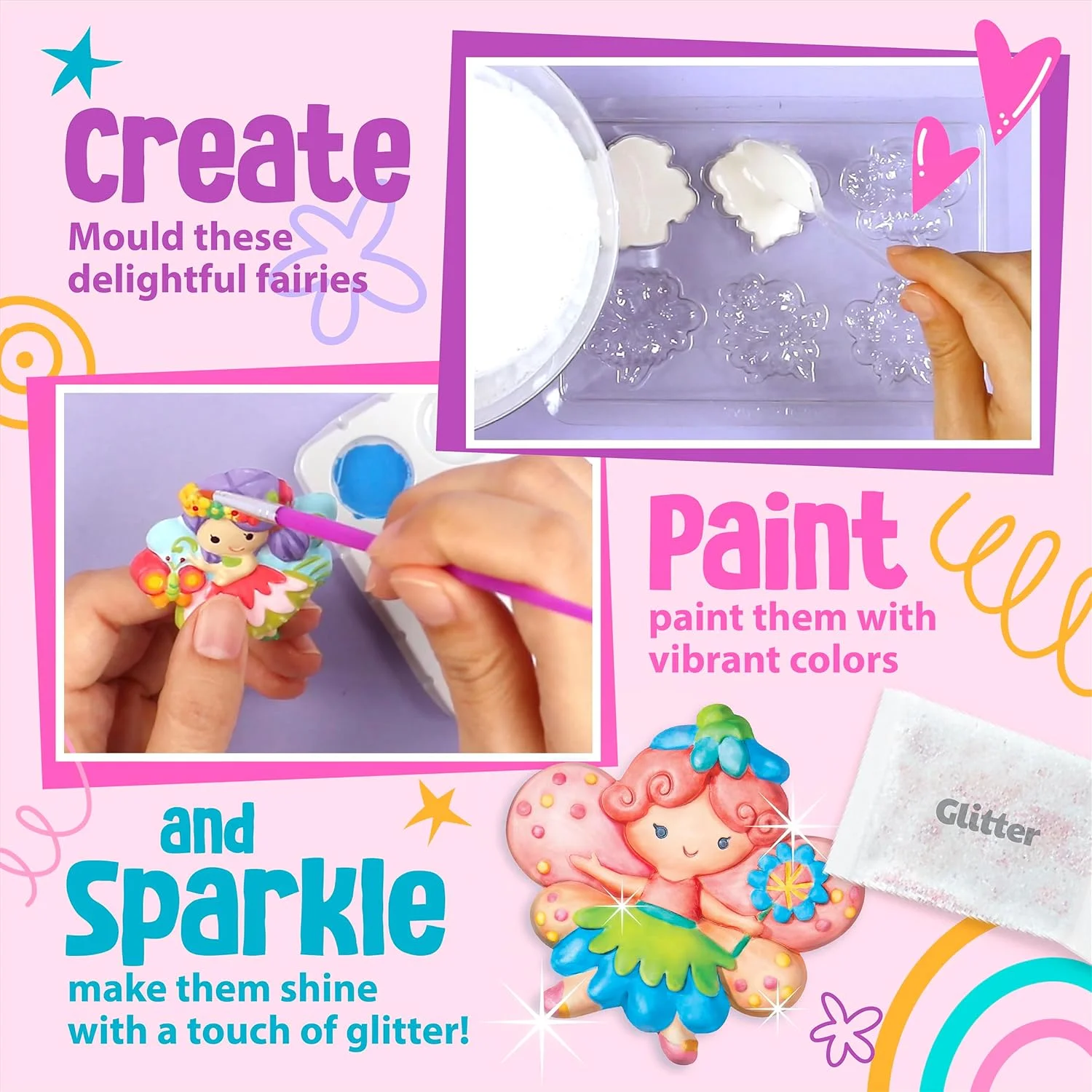 اسباب بازی قالب گیری و رنگ آمیزی پری درخشان 4M 3498 3524