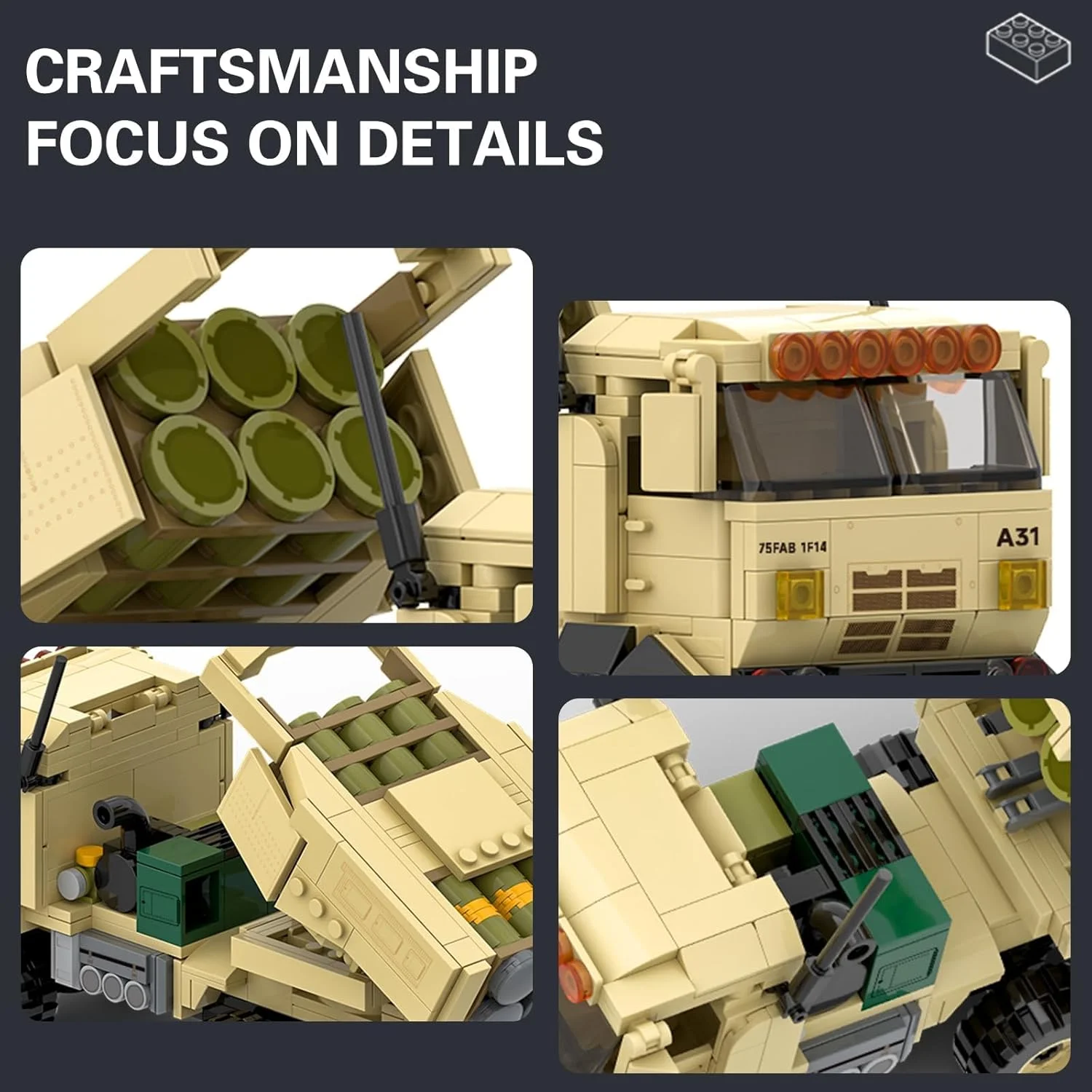 مجموعه بلوک‌های ساختمانی خودرو زرهی، مدل آجری دقیق برای نوجوانان و بزرگسالان، کیت خودرو زرهی خودساز برای علاقه‌مندان، مدل پازل سه بعدی برای دکوراسیون منزل و یادگیری