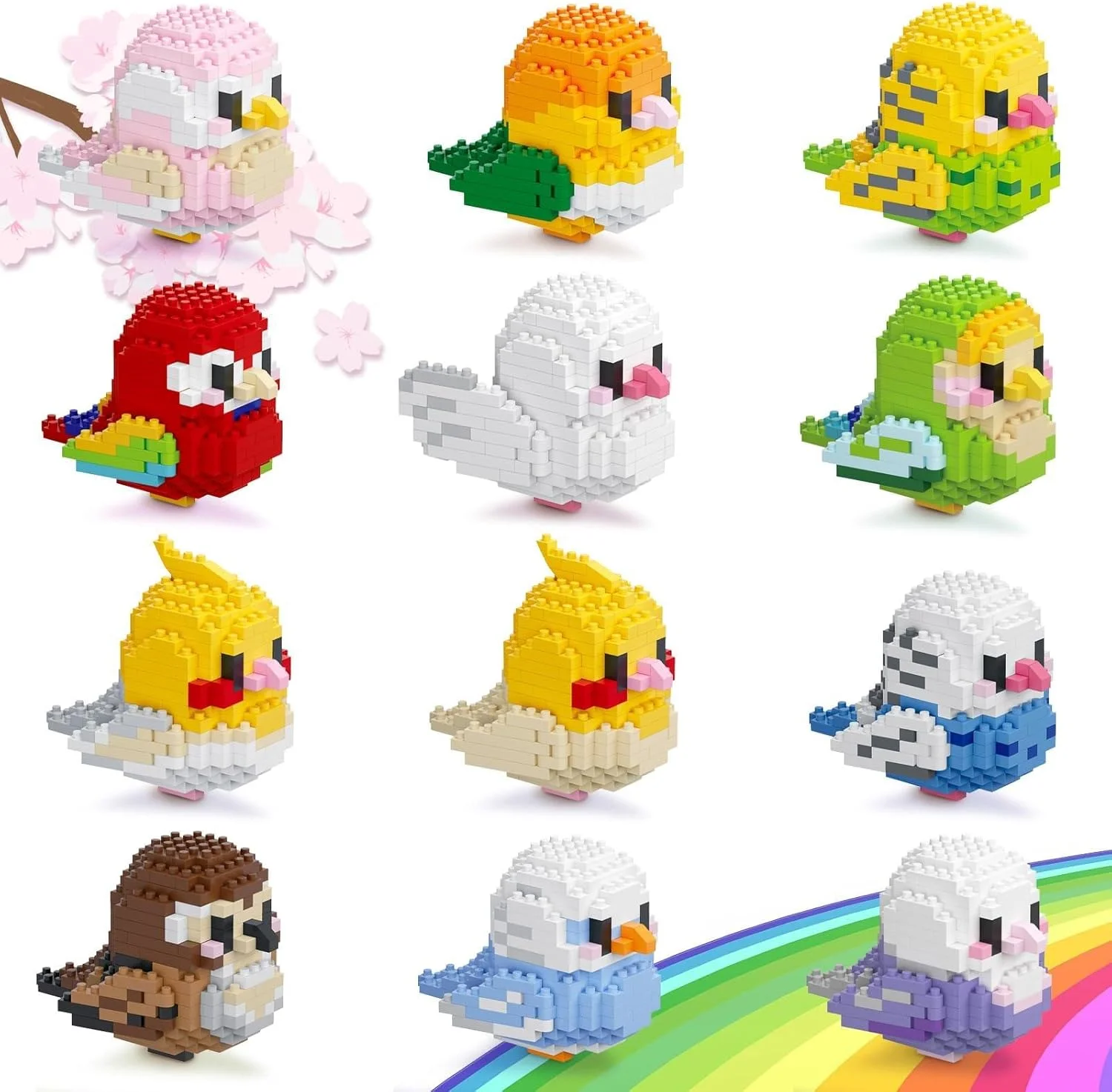 مجموعه بلوک ساختنی طوطی میکرو مینی، کیت 12 پرنده کوچک رنگارنگ، اسباب بازی آموزشی خلاقانه DIY برای کودکان 6 سال به بالا، هدیه تولد یا کریسمس عالی، ناسازگار با بلوک های لگو مجموعه بلوک ساختنی طوطی میکرو مینی، کیت 12 پرنده کوچک رنگارنگ، اسباب بازی آموزشی خلاقانه DIY برای کودکان 6 سال به بالا، هدیه تولد یا کریسمس عالی، ناسازگار با بلوک های لگو