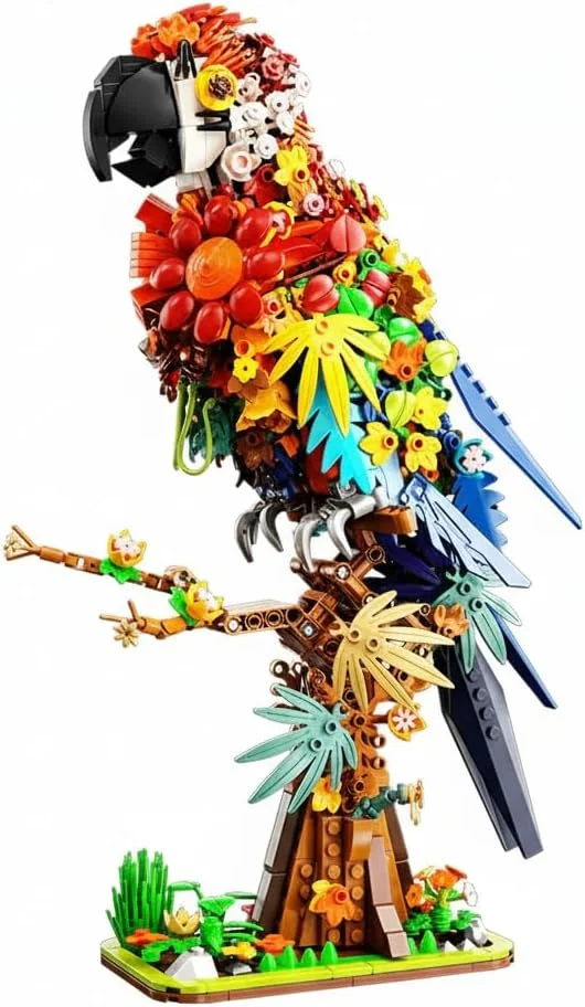 مجموعه ساختنی گل و طوطی، مدل نمایشی پرنده گلدار حیوانات، اسباب بازی ساختنی فیگور حیوانات، برای بزرگسالان و کودکان بالای 12 سال (1100 قطعه) مجموعه ساختنی گل و طوطی، مدل نمایشی پرنده گلدار حیوانات، اسباب بازی ساختنی فیگور حیوانات، برای بزرگسالان و کودکان بالای 12 سال (1100 قطعه)