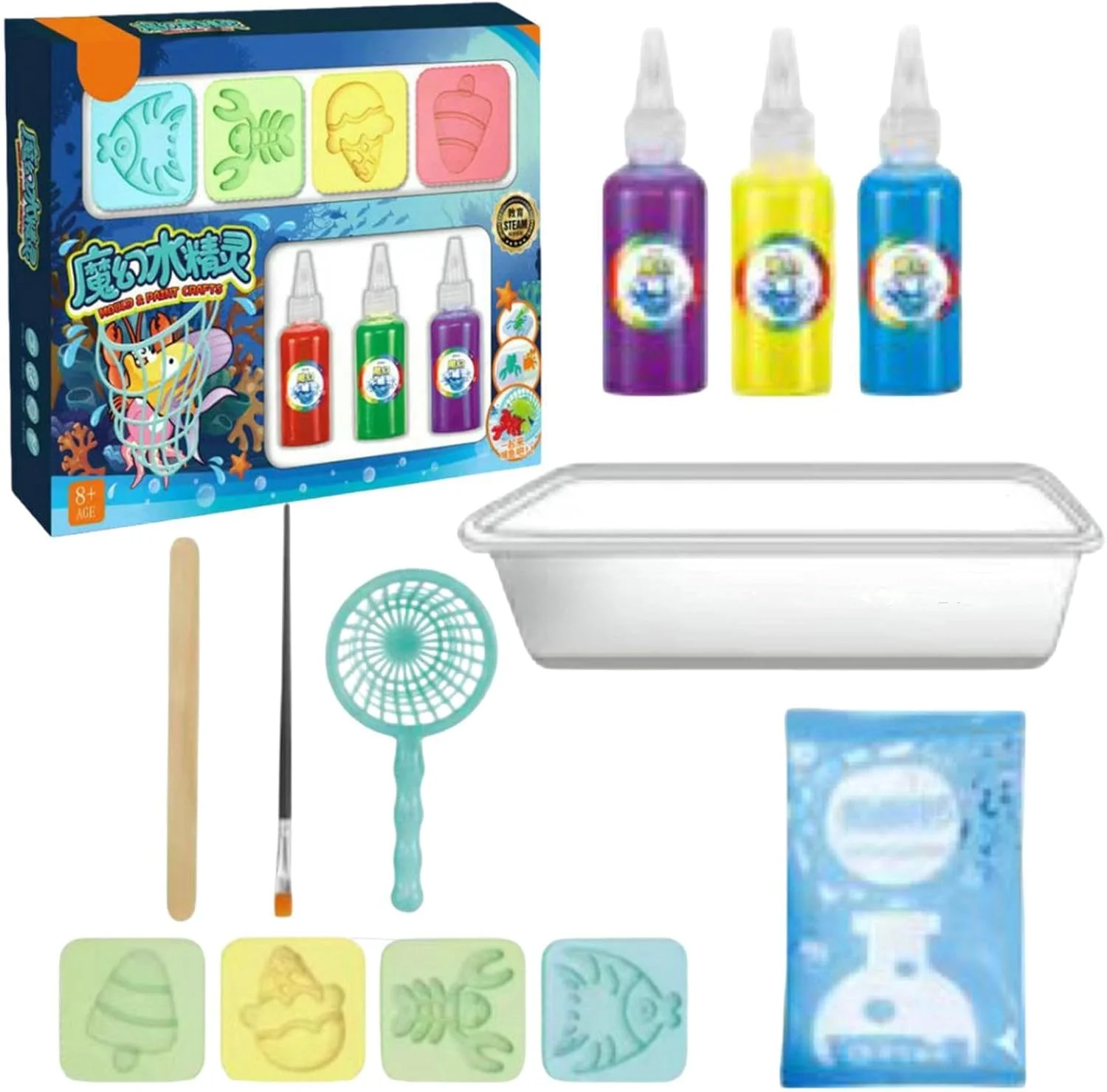 اسباب بازی آبی جادویی، اسباب بازی آبی دست ساز، اسباب بازی آبی خلاقانه، کیت ژل آبی آکواریومی، کیت ژل قالب اقیانوسی موجودات دریایی دست ساز برای کودکان 3-12 سال اسباب بازی آبی جادویی، اسباب بازی آبی دست ساز، اسباب بازی آبی خلاقانه، کیت ژل آبی آکواریومی، کیت ژل قالب اقیانوسی موجودات دریایی دست ساز برای کودکان 3-12 سال