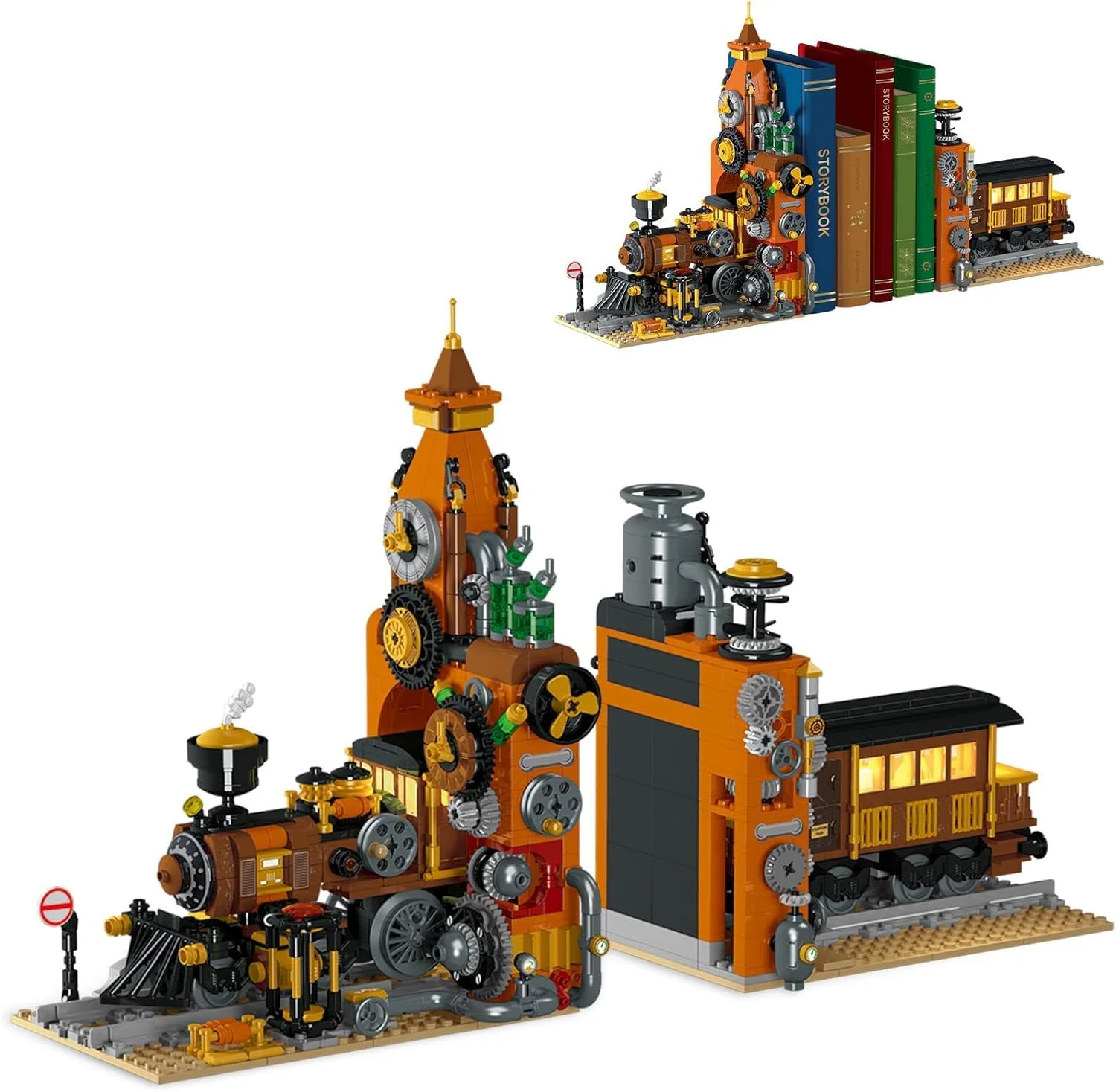 مجموعه بوک اند قطار استیم پانک KASTWAVE، مجموعه 252 قطعه ای خلاقانه بوک نوک با نور LED، مدل بلوک ساختنی بوک نوک مینیاتوری با جزئیات غنی برای کودکان، بزرگسالان، پسران و دختران بالای 8 سال مجموعه بوک اند قطار استیم پانک KASTWAVE، مجموعه 252 قطعه ای خلاقانه بوک نوک با نور LED، مدل بلوک ساختنی بوک نوک مینیاتوری با جزئیات غنی برای کودکان، بزرگسالان، پسران و دختران بالای 8 سال