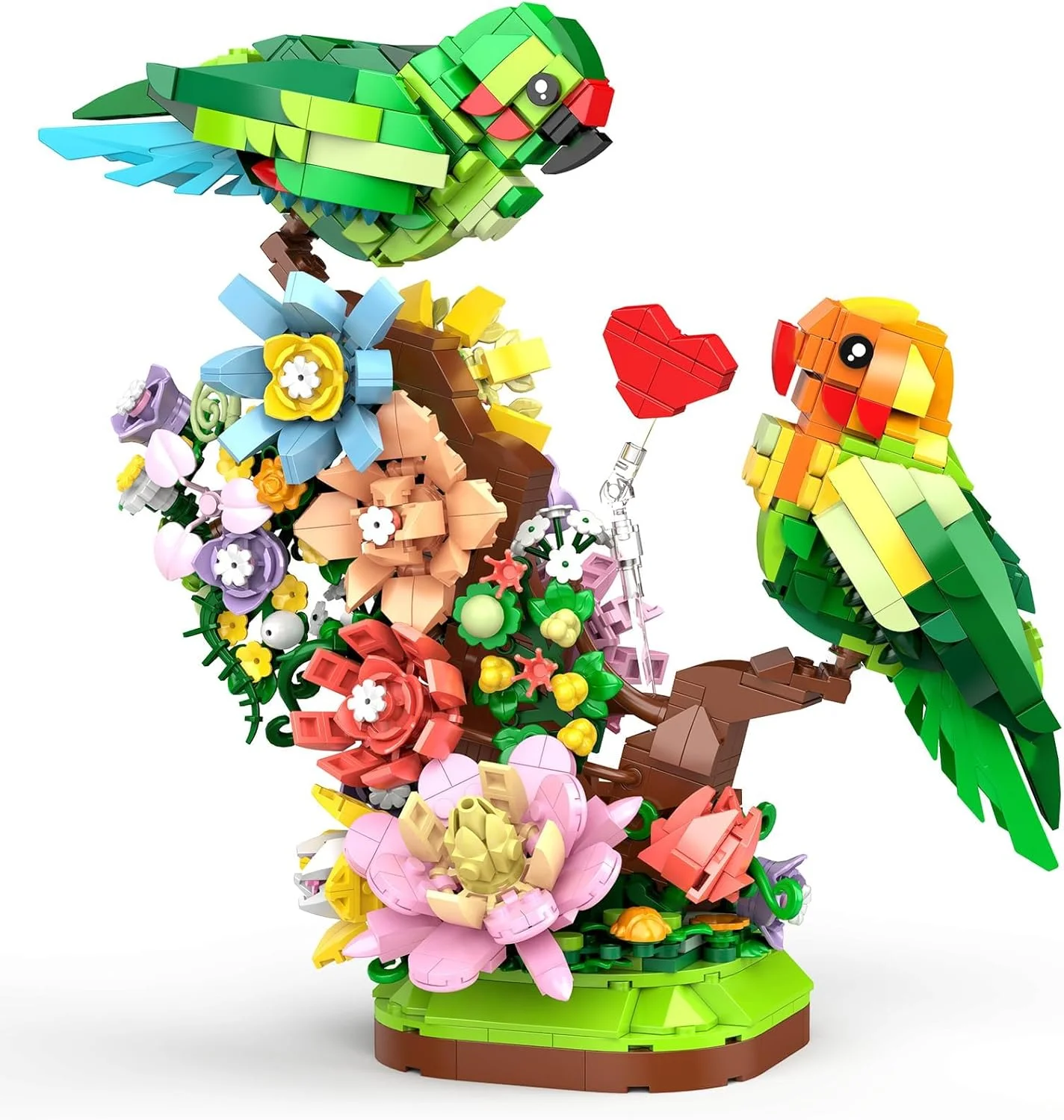 مجموعه ساختنی گل و پرنده عشق، مدل گیاهی طوطی گل با 1050 قطعه به همراه چراغ های LED برای بزرگسالان و کودکان 8 سال به بالا، اسباب بازی تزئینی حیوانات برای دختران و پسران مجموعه ساختنی گل و پرنده عشق، مدل گیاهی طوطی گل با 1050 قطعه به همراه چراغ های LED برای بزرگسالان و کودکان 8 سال به بالا، اسباب بازی تزئینی حیوانات برای دختران و پسران