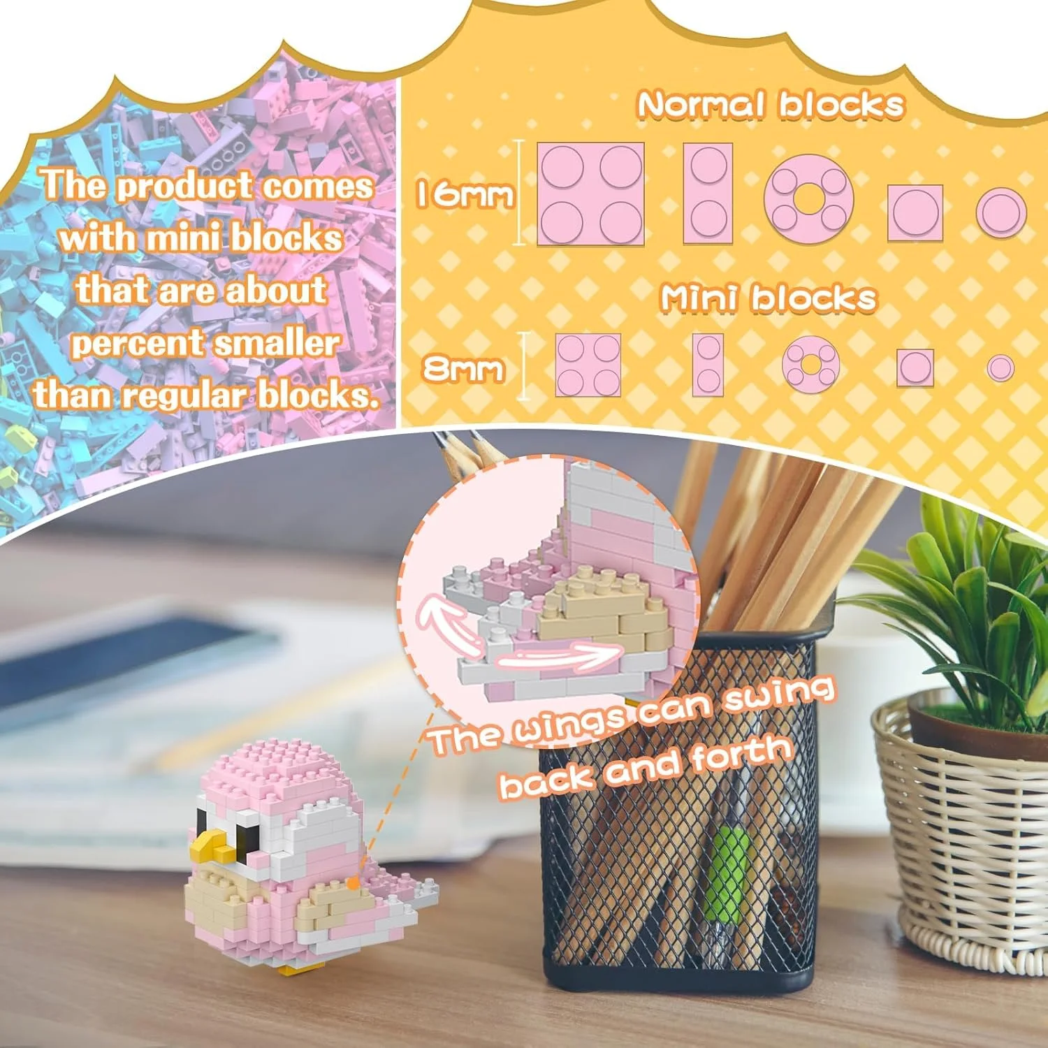 مجموعه بلوک ساختنی طوطی میکرو مینی، کیت 12 پرنده کوچک رنگارنگ، اسباب بازی آموزشی خلاقانه DIY برای کودکان 6 سال به بالا، هدیه تولد یا کریسمس عالی، ناسازگار با بلوک های لگو مجموعه بلوک ساختنی طوطی میکرو مینی، کیت 12 پرنده کوچک رنگارنگ، اسباب بازی آموزشی خلاقانه DIY برای کودکان 6 سال به بالا، هدیه تولد یا کریسمس عالی، ناسازگار با بلوک های لگو