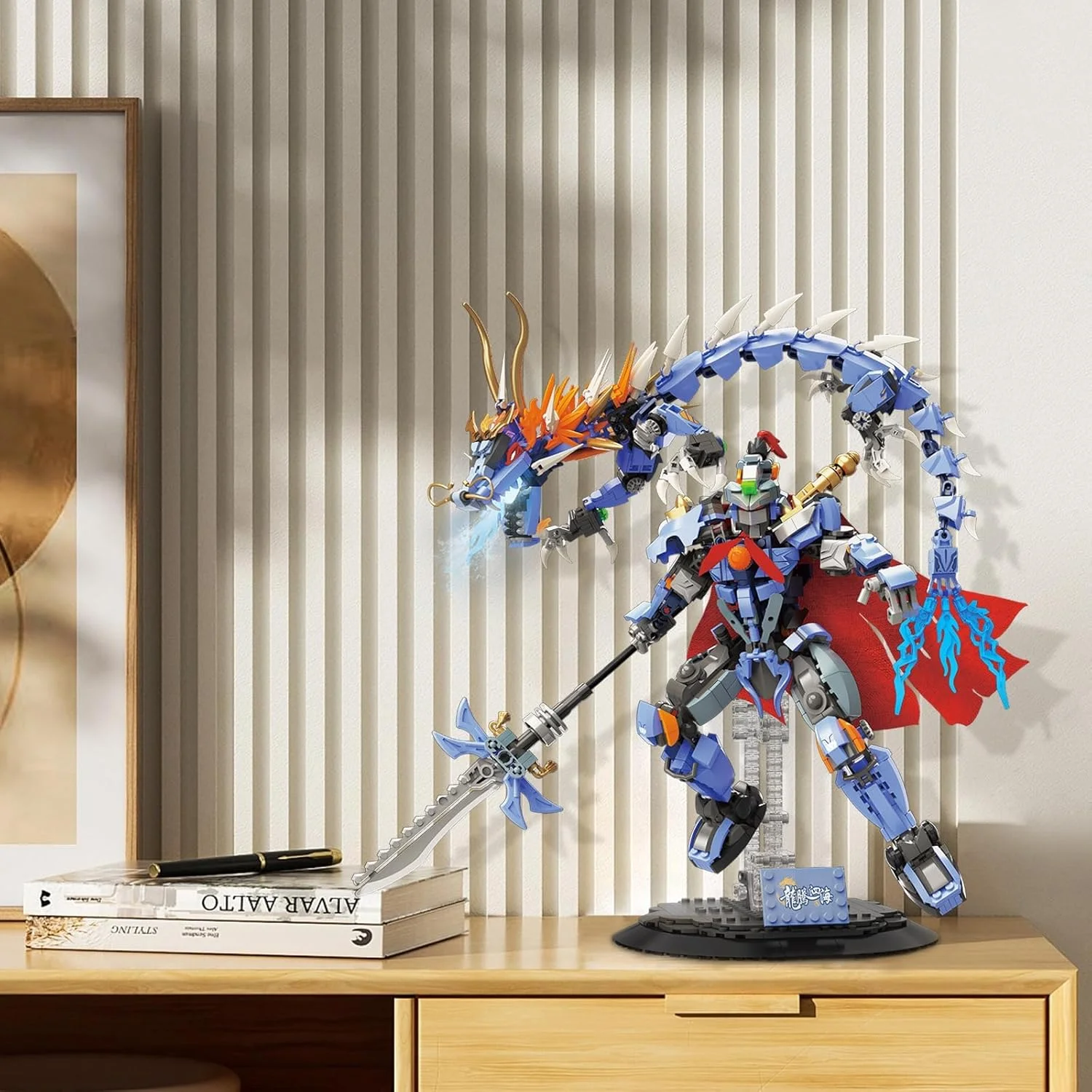 مجموعه ساخت اژدهای مکانیکی، مدل جنگجوی اژدهای جالب با نیزه بلند، مدل بلوک های ساختمانی یینگ لانگ با پایه نمایش، ایده هدیه برای کلکسیونرها، کودکان و بزرگسالان (1318 قطعه) مجموعه ساخت اژدهای مکانیکی، مدل جنگجوی اژدهای جالب با نیزه بلند، مدل بلوک های ساختمانی یینگ لانگ با پایه نمایش، ایده هدیه برای کلکسیونرها، کودکان و بزرگسالان (1318 قطعه)