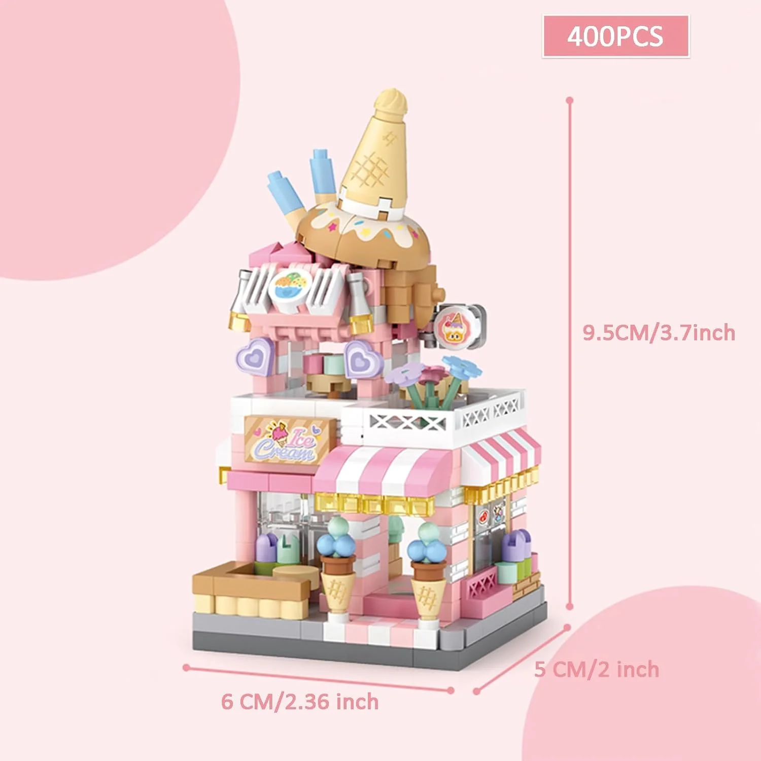 ۴ مجموعه بلوک ساختمانی مینی فروشگاه شهری، فروشگاه بستنی، کافه پاندا، استودیو عکاسی و گل فروشی، مجموعه معماری شبیه سازی، اسباب بازی ساختنی DIY برای دکوراسیون منزل ۴ مجموعه بلوک ساختمانی مینی فروشگاه شهری، فروشگاه بستنی، کافه پاندا، استودیو عکاسی و گل فروشی، مجموعه معماری شبیه سازی، اسباب بازی ساختنی DIY برای دکوراسیون منزل