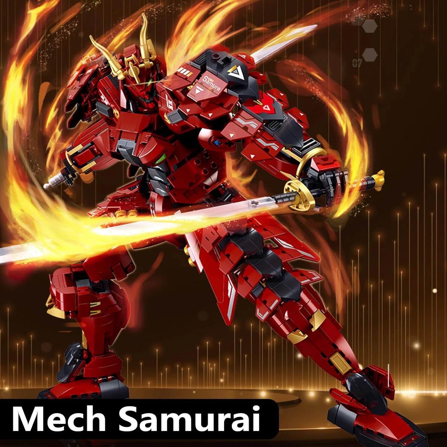 مجموعه ساخت مدل جنگجوی زره پوش سامورایی، مجموعه اسباب بازی بلوک های ساخت ربات سری قهرمان فوق العاده با شمشیرهای دوتایی، 923 قطعه هدیه کلکسیونی خلاقانه برای مردان بزرگسال، نوجوانان و پسران 8 سال به بالا مجموعه ساخت مدل جنگجوی زره پوش سامورایی، مجموعه اسباب بازی بلوک های ساخت ربات سری قهرمان فوق العاده با شمشیرهای دوتایی، 923 قطعه هدیه کلکسیونی خلاقانه برای مردان بزرگسال، نوجوانان و پسران 8 سال به بالا