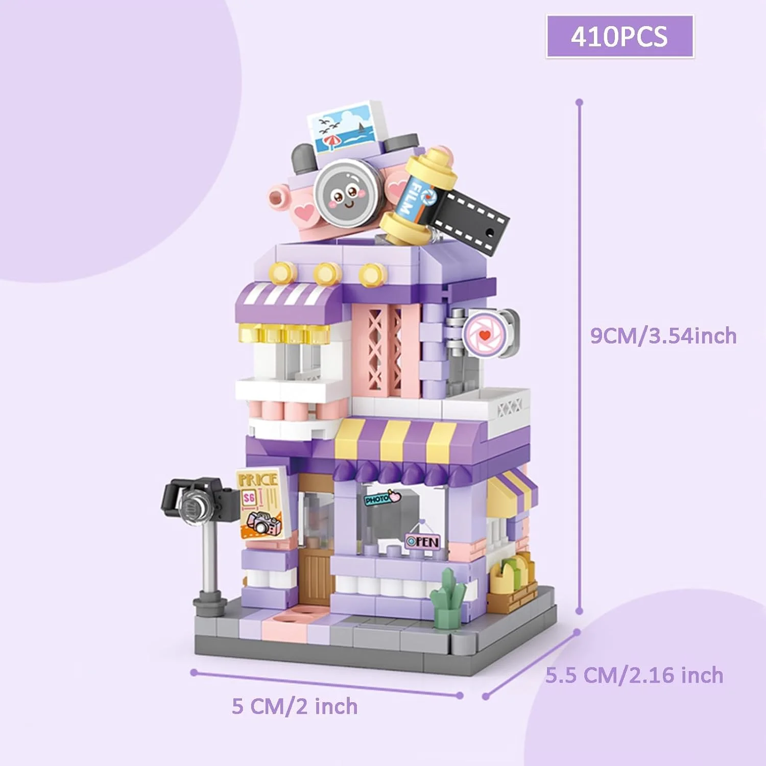 ۴ مجموعه بلوک ساختمانی مینی فروشگاه شهری، فروشگاه بستنی، کافه پاندا، استودیو عکاسی و گل فروشی، مجموعه معماری شبیه سازی، اسباب بازی ساختنی DIY برای دکوراسیون منزل ۴ مجموعه بلوک ساختمانی مینی فروشگاه شهری، فروشگاه بستنی، کافه پاندا، استودیو عکاسی و گل فروشی، مجموعه معماری شبیه سازی، اسباب بازی ساختنی DIY برای دکوراسیون منزل