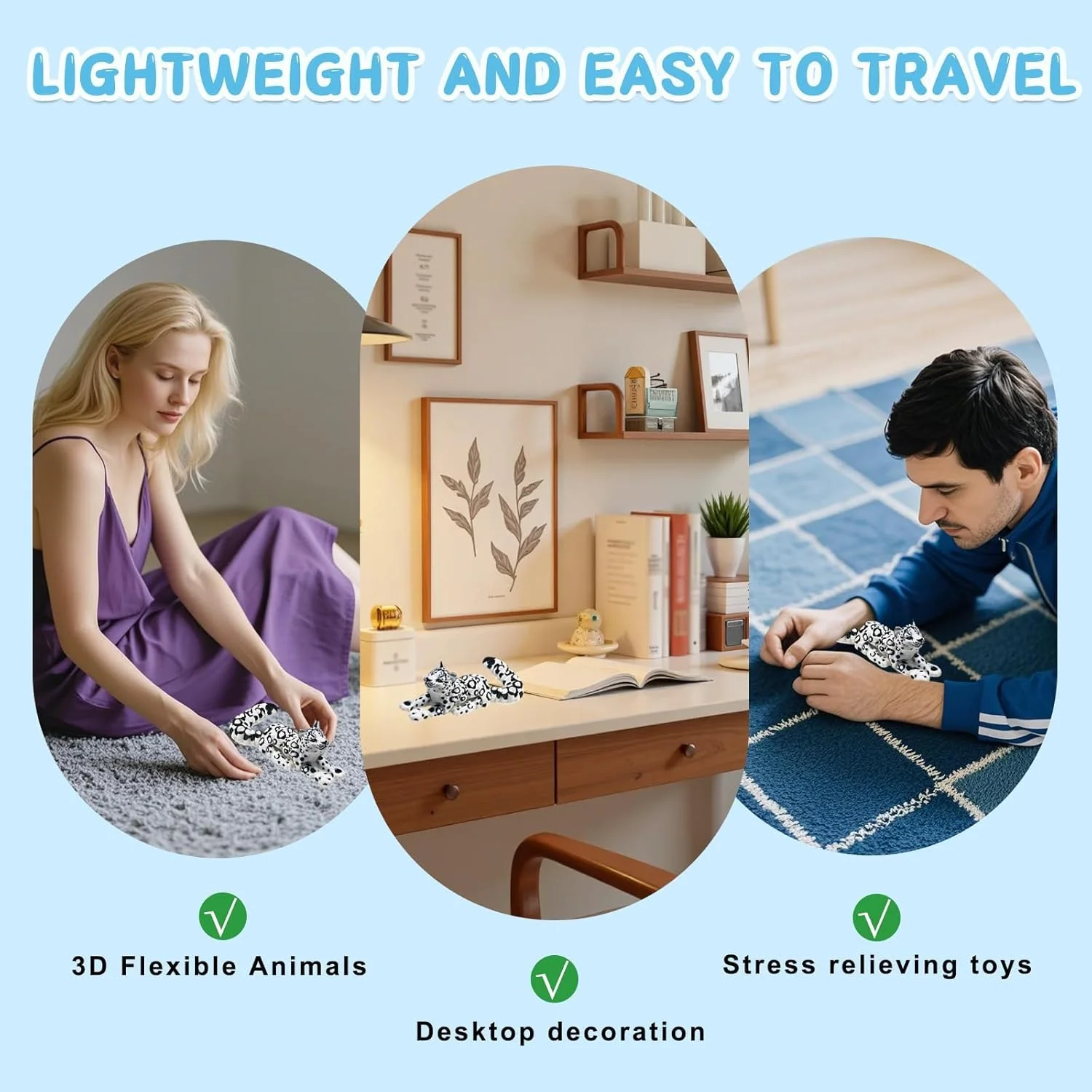 مجسمه پلنگ برفی چاپ سه بعدی متحرک - مدل مجسمه سازی شده سایز متوسط 21 سانتی متری برای دکور میز، اسباب بازی ضد استرس، هدیه کلکسیونی کودکان و بزرگسالان مجسمه پلنگ برفی چاپ سه بعدی متحرک - مدل مجسمه سازی شده سایز متوسط 21 سانتی متری برای دکور میز، اسباب بازی ضد استرس، هدیه کلکسیونی کودکان و بزرگسالان