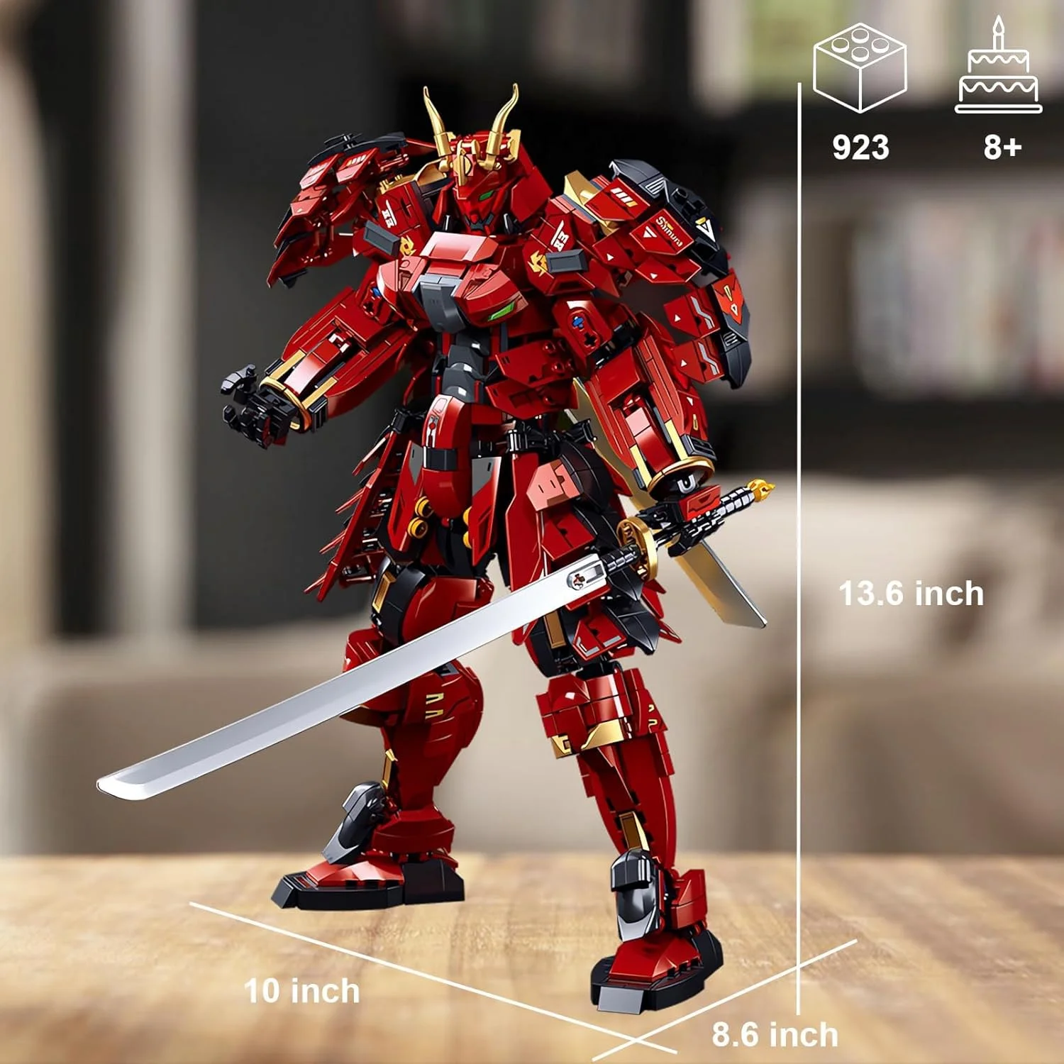 مجموعه ساخت مدل جنگجوی زره پوش سامورایی، مجموعه اسباب بازی بلوک های ساخت ربات سری قهرمان فوق العاده با شمشیرهای دوتایی، 923 قطعه هدیه کلکسیونی خلاقانه برای مردان بزرگسال، نوجوانان و پسران 8 سال به بالا مجموعه ساخت مدل جنگجوی زره پوش سامورایی، مجموعه اسباب بازی بلوک های ساخت ربات سری قهرمان فوق العاده با شمشیرهای دوتایی، 923 قطعه هدیه کلکسیونی خلاقانه برای مردان بزرگسال، نوجوانان و پسران 8 سال به بالا