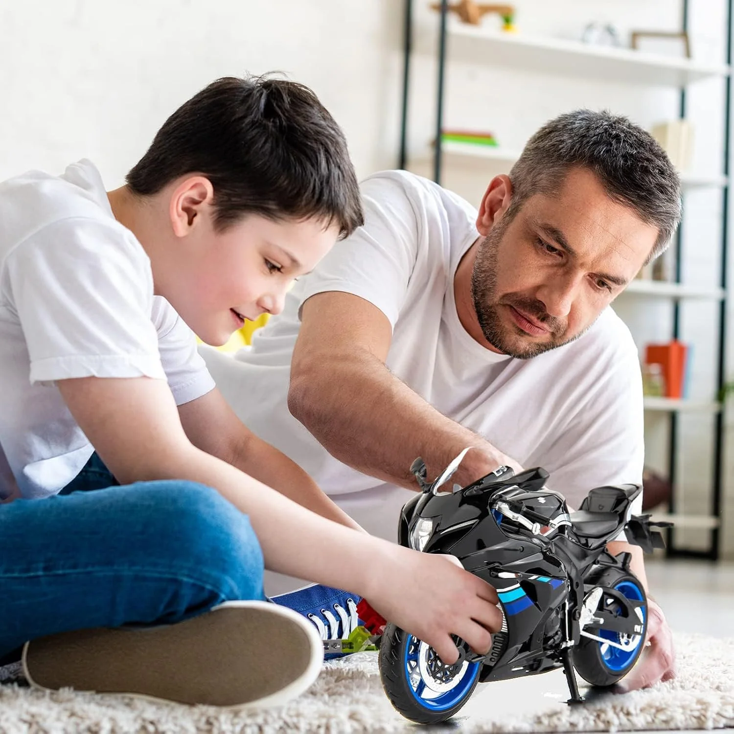 مدل موتورسیکلت اسباب بازی KASTWAVE مقیاس 1/12، مینیاتوری فلزی دایکست آلیاژی، مدل مشکی، کلکسیونی، هدیه برای مردان و پسران مدل موتورسیکلت اسباب بازی KASTWAVE مقیاس 1/12، مینیاتوری فلزی دایکست آلیاژی، مدل مشکی، کلکسیونی، هدیه برای مردان و پسران