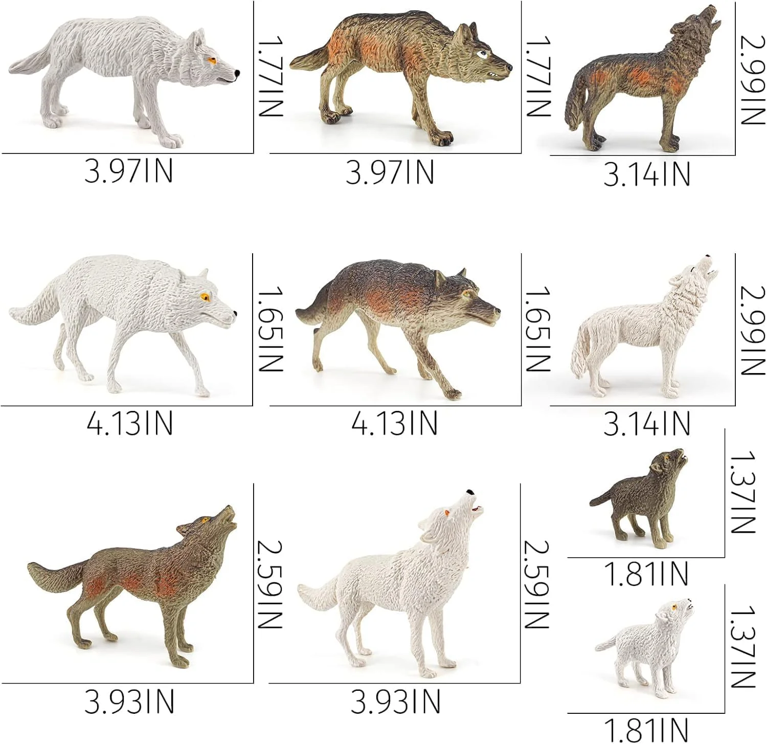 مجموعه 10 عددی فیگور گرگ، مدل حیوانات حیات وحش، جنگل و باغ وحش، فیگورهای گرگ واقعی برای پسران، دختران، کودکان و نوپایان - پلاستیک PVC بادوام، هدیه مهمانی، تزئین کیک، اسباب بازی های آموزشی مجموعه 10 عددی فیگور گرگ، مدل حیوانات حیات وحش، جنگل و باغ وحش، فیگورهای گرگ واقعی برای پسران، دختران، کودکان و نوپایان - پلاستیک PVC بادوام، هدیه مهمانی، تزئین کیک، اسباب بازی های آموزشی