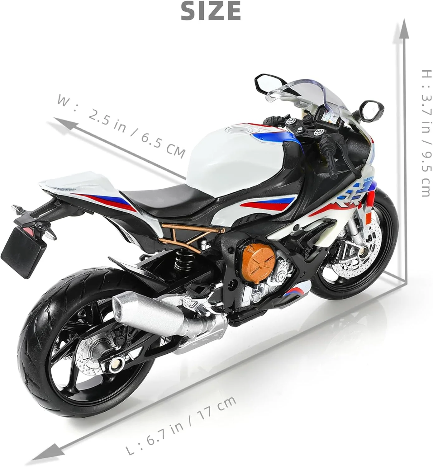 مدل اسباب بازی موتور سیکلت 1/12، مینی آلیاژ فلزی دایکاست، مدل های موتور سیکلت سفید، مدل مسابقه ای موتور سیکلت ورزشی، هدیه کلکسیونی برای مردان و پسران
