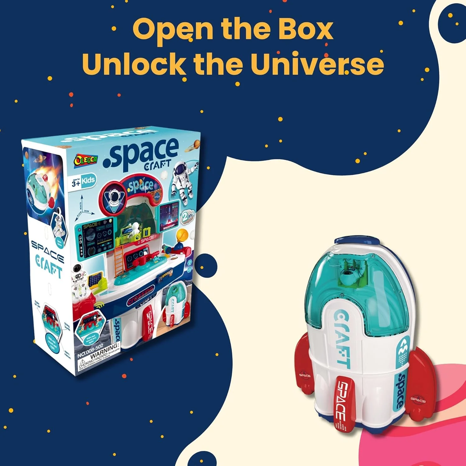 مجموعه بازی ۲ در ۱ شاتل فضایی و مرکز فرماندهی برای کودکان - با فیگور فضانورد، چراغ های LED و جلوه های صوتی واقعی، اسباب بازی ایستگاه فضایی تعاملی برای پسران و دختران ۳ سال به بالا مجموعه بازی ۲ در ۱ شاتل فضایی و مرکز فرماندهی برای کودکان - با فیگور فضانورد، چراغ های LED و جلوه های صوتی واقعی، اسباب بازی ایستگاه فضایی تعاملی برای پسران و دختران ۳ سال به بالا