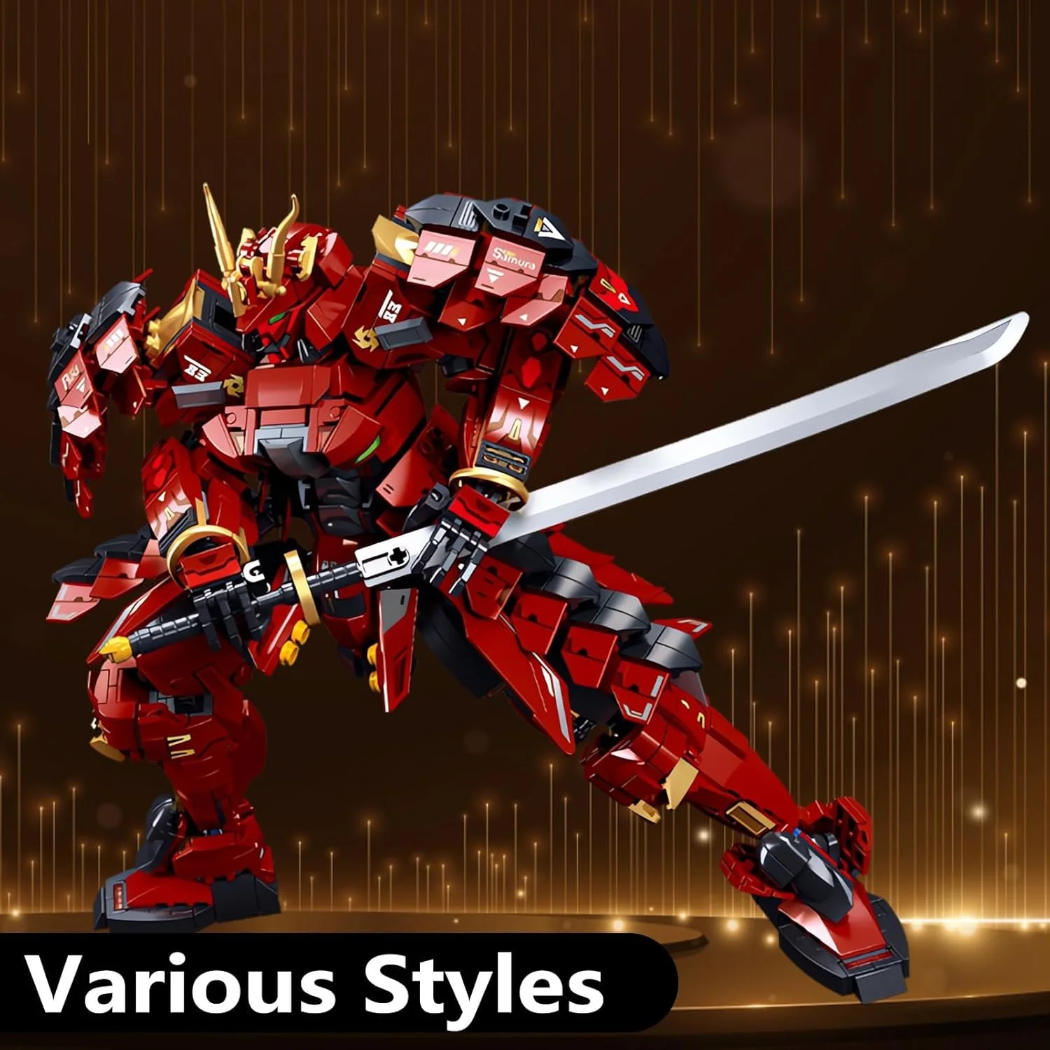 مجموعه ساخت مدل جنگجوی زره پوش سامورایی، مجموعه اسباب بازی بلوک های ساخت ربات سری قهرمان فوق العاده با شمشیرهای دوتایی، 923 قطعه هدیه کلکسیونی خلاقانه برای مردان بزرگسال، نوجوانان و پسران 8 سال به بالا مجموعه ساخت مدل جنگجوی زره پوش سامورایی، مجموعه اسباب بازی بلوک های ساخت ربات سری قهرمان فوق العاده با شمشیرهای دوتایی، 923 قطعه هدیه کلکسیونی خلاقانه برای مردان بزرگسال، نوجوانان و پسران 8 سال به بالا