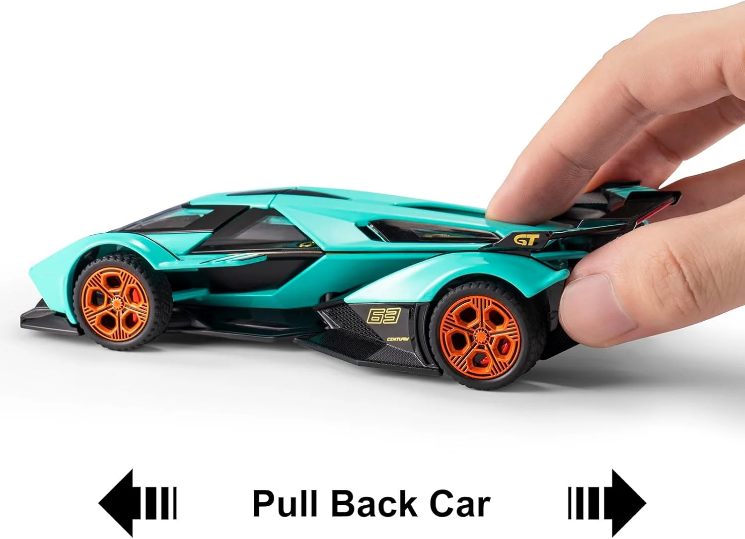 ماشین اسباب بازی دایکست V12، ماشین مسابقه عقب کش مقیاس 1:32 با نور و صدا برای پسران 3-8 ساله، مدل ماشین فلزی برای کودکان نوپا، ماشین های اسباب بازی هدیه برای پسران 3+ ساله، سوپراسپرت کلکسیونی