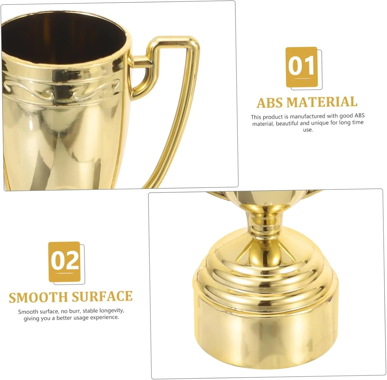 اسباب بازی های جام کوچک KASTWAVE، 6 عدد جام های برنده جایزه کودکان جام بسکتبال جام ورزشی جایزه کودکان دکور اسباب بازی کیک مینی جایزه کودکان مدل جام مینیاتوری (نقره ای + طلایی)