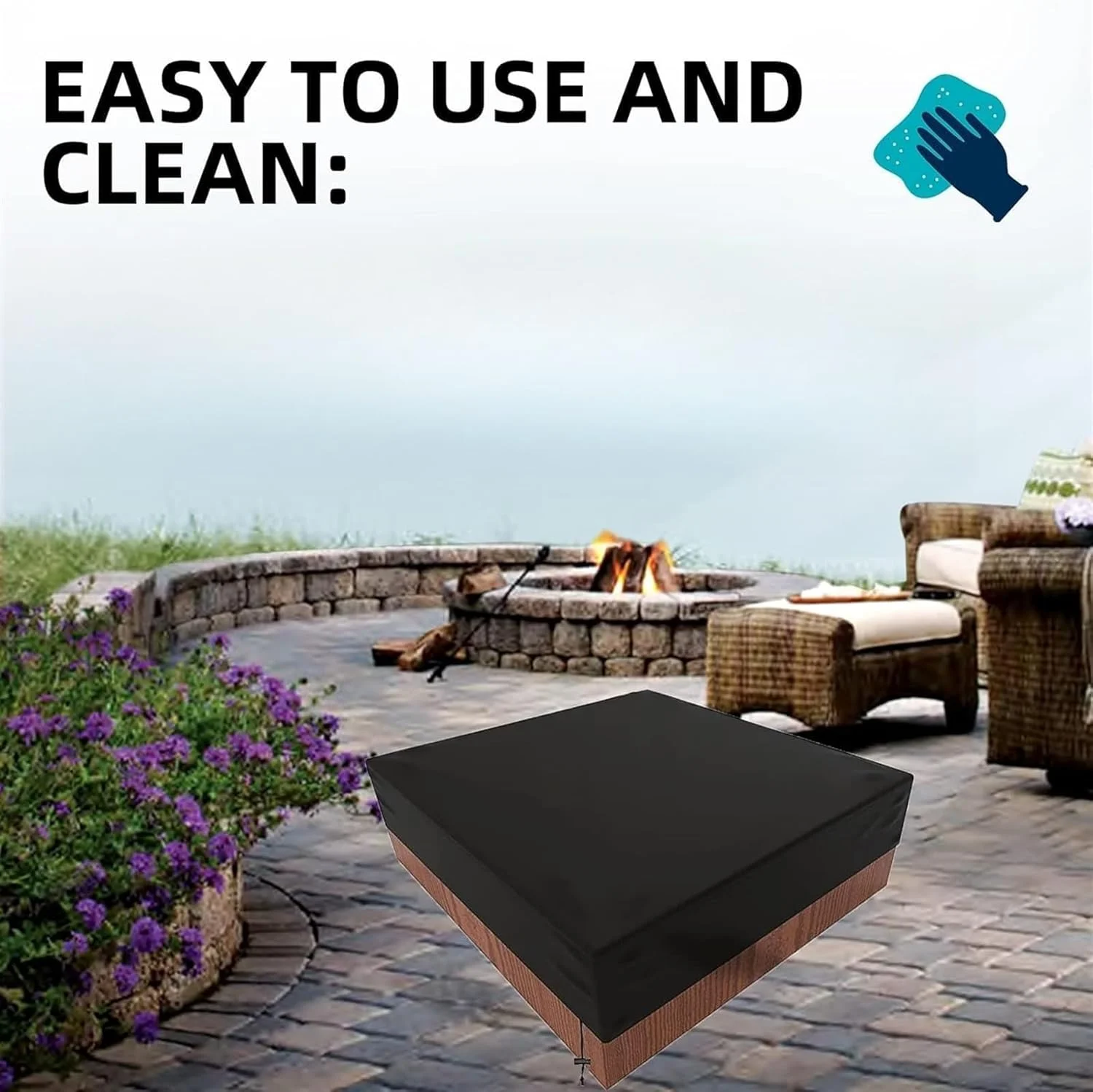 روکش جعبه شنی فروشگاه سفید، درب 48 اینچی، جعبه شنی خاکی 420D با روکش، روکش جعبه شنی مربعی مناسب برای محافظت از جعبه شنی کودکان (رنگ: مشکی) روکش جعبه شنی فروشگاه سفید، درب 48 اینچی، جعبه شنی خاکی 420D با روکش، روکش جعبه شنی مربعی مناسب برای محافظت از جعبه شنی کودکان (رنگ: مشکی)