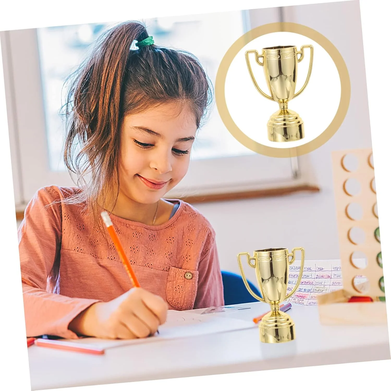 اسباب بازی های جام کوچک KASTWAVE، 6 عدد جام های برنده جایزه کودکان جام بسکتبال جام ورزشی جایزه کودکان دکور اسباب بازی کیک مینی جایزه کودکان مدل جام مینیاتوری (نقره ای + طلایی)