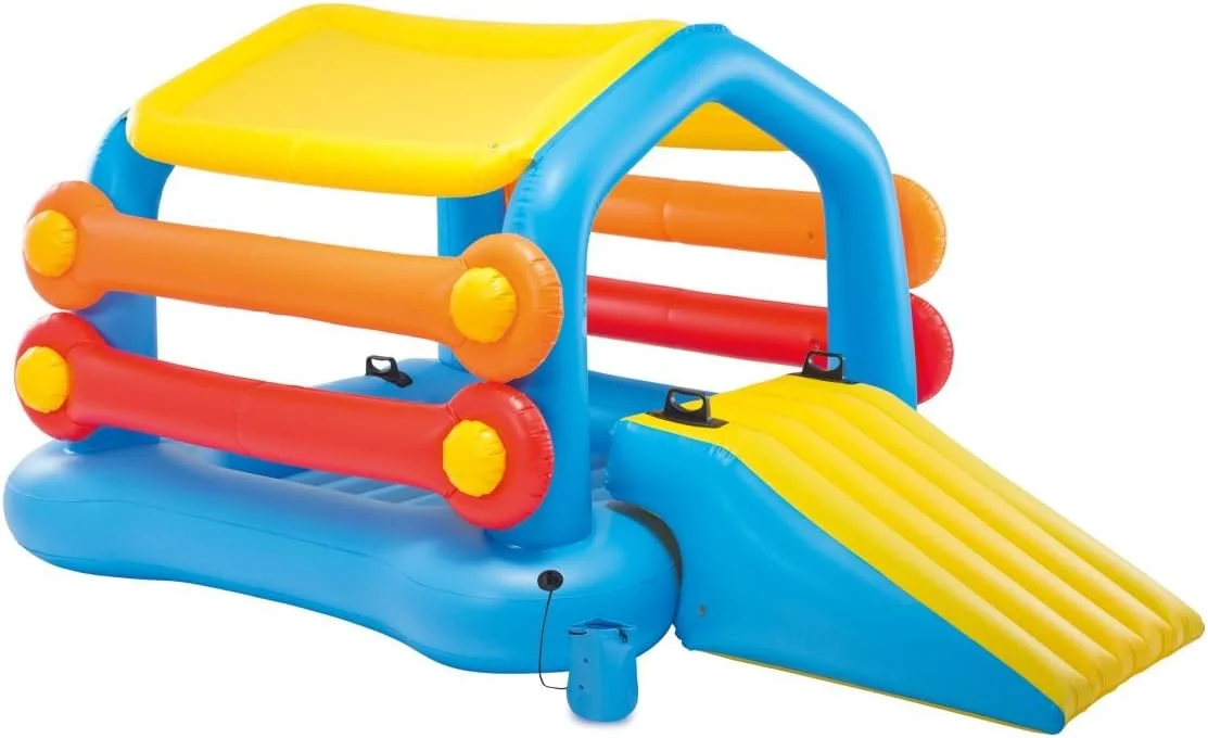 جزیره بادی اینتکس به همراه سرسره، چند رنگ، سایز بزرگ جزیره بادی اینتکس به همراه سرسره، چند رنگ، سایز بزرگ