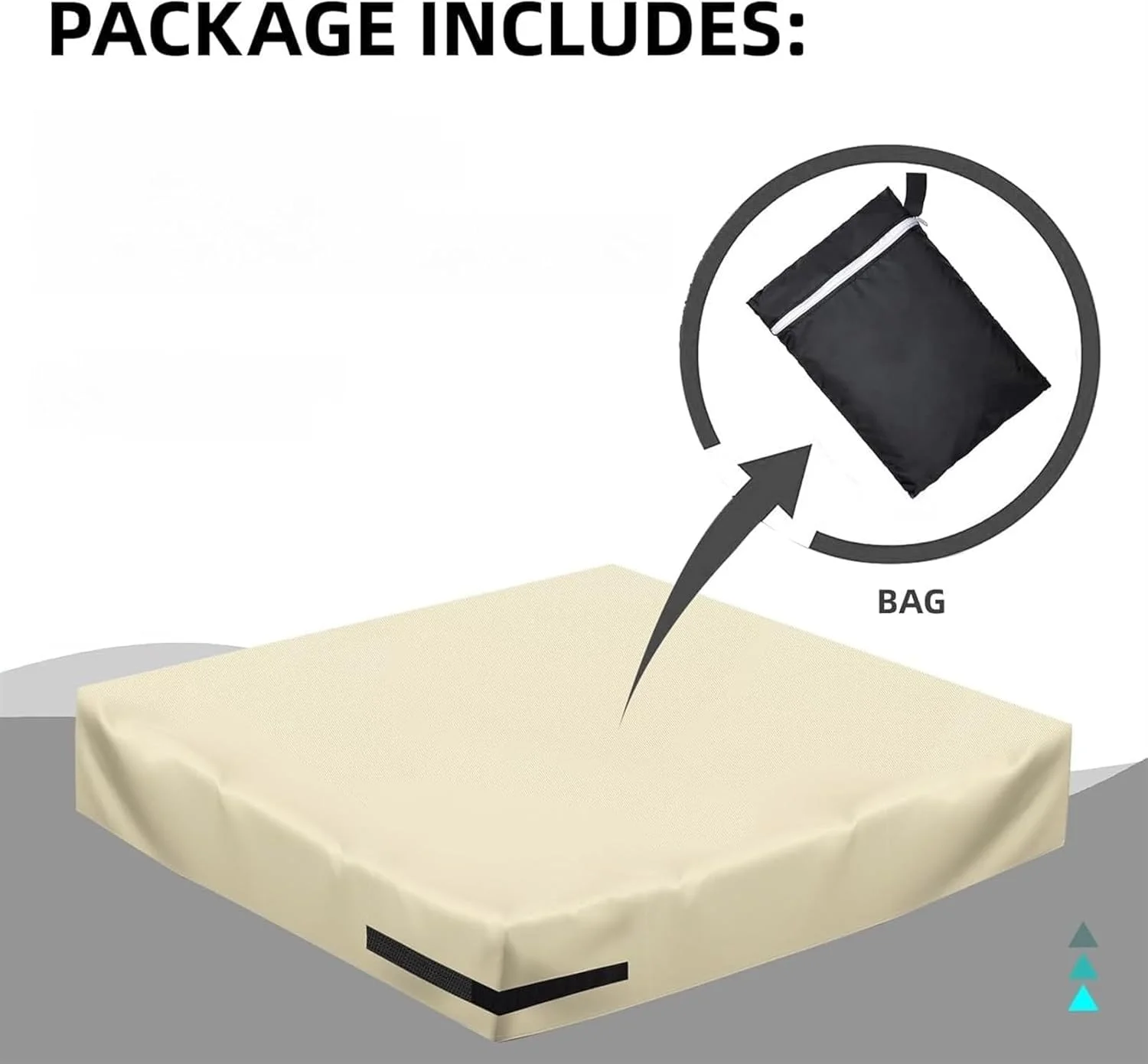 روکش جعبه شنی فروشگاه THE WHITE، درب-122 سانتی متر، جعبه شنی خاکی 420D با روکش، روکش جعبه شنی مربعی مناسب برای محافظت از جعبه شنی کودکان (رنگ: بژ)