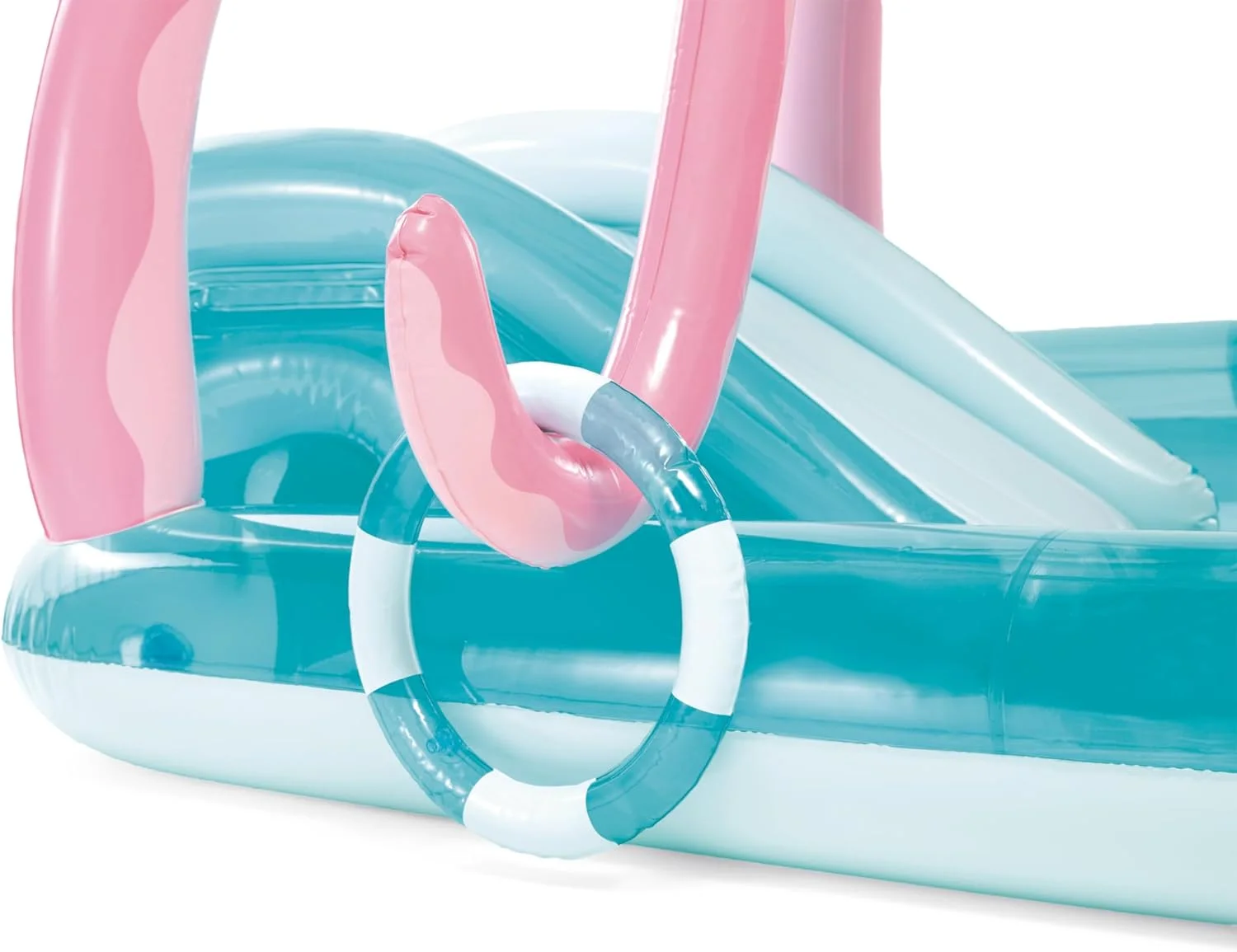 استخر بادی کودک طرح اختاپوس مهربان اینتکس: استخر بادی کودک با آبپاش و سرسره - پد آبپاش - ابعاد 233x182x149 سانتی متر - مناسب برای کودکان 3 سال به بالا