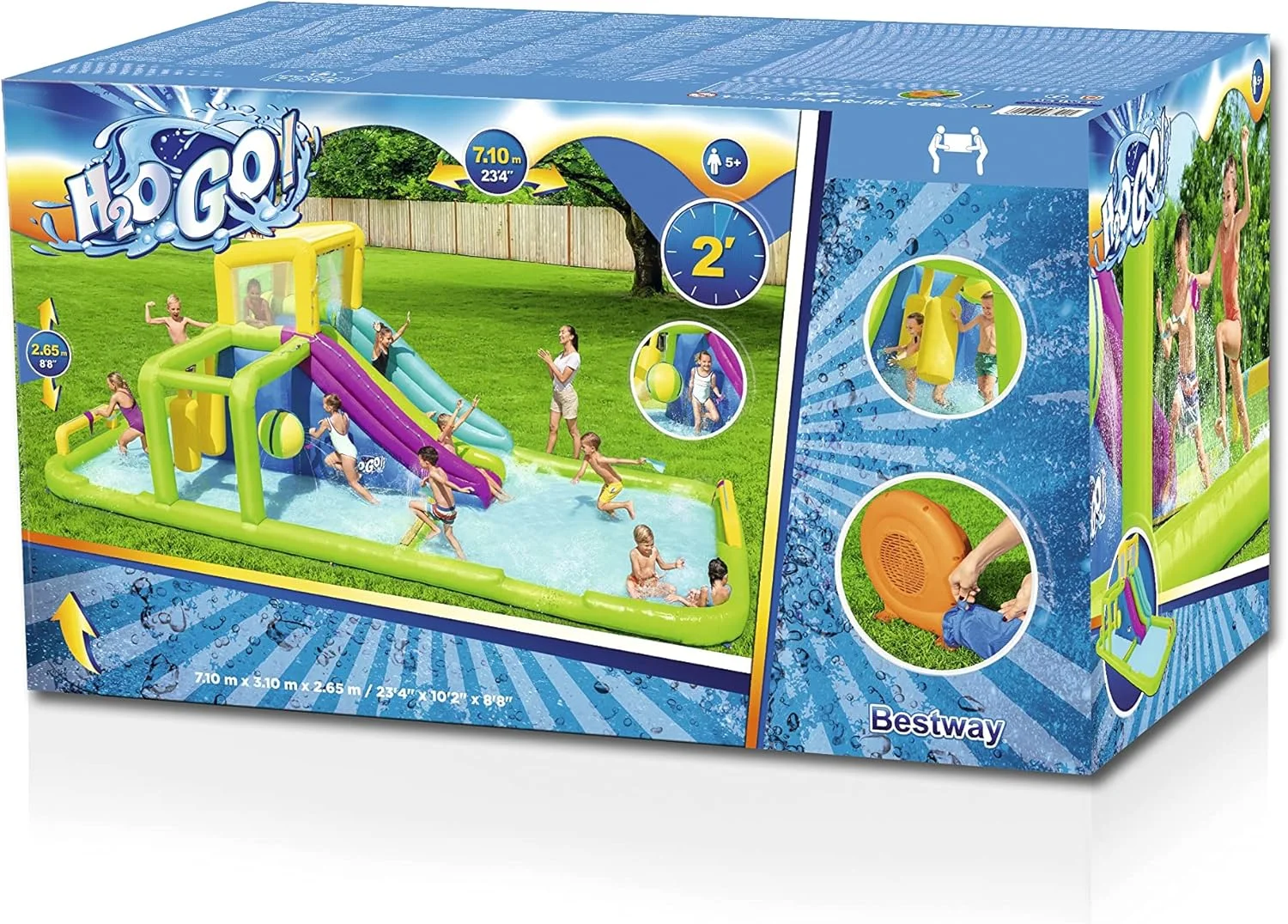 پارک آبی بزرگ بادی بست وی مدل Splash Course ابعاد 7.1 در 3.1 در 2.65 متر