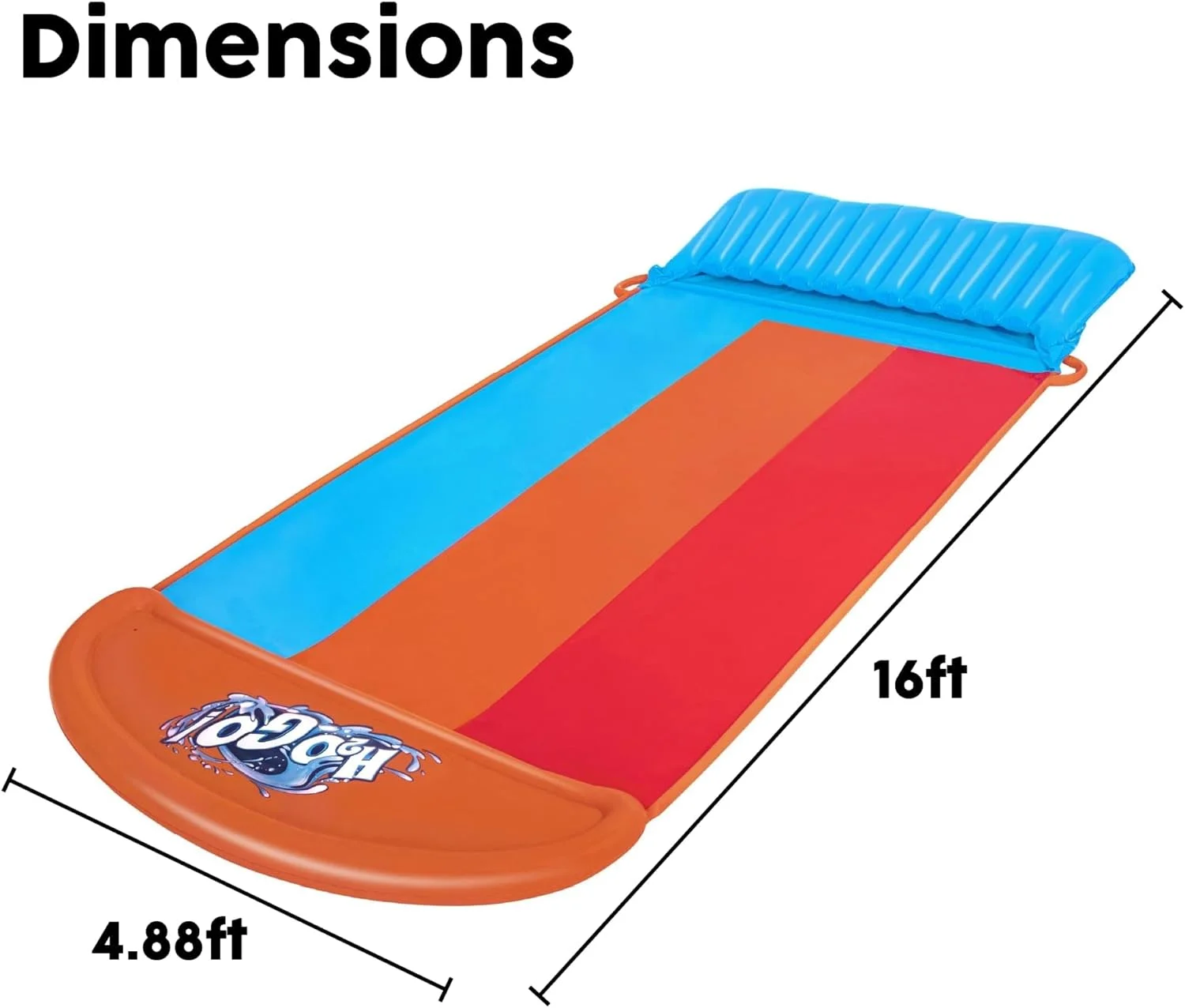 سرسره آبی سه گانه بست وی مدل Tsunami Splash Ramp به طول 4.88 متر