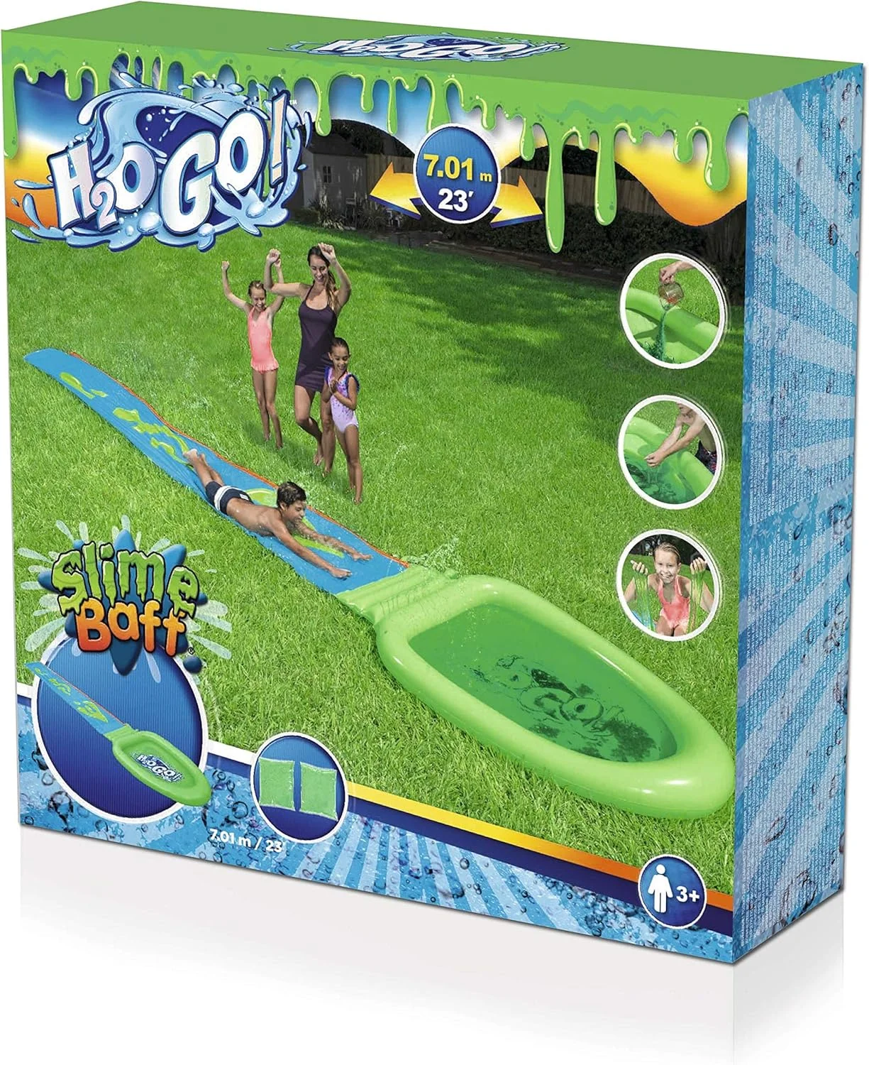 سرسره آبی و استخر اسلایم بستی وی مدل H2OGO طول 701 سانتی متر سرسره آبی و استخر اسلایم بستی وی مدل H2OGO طول 701 سانتی متر