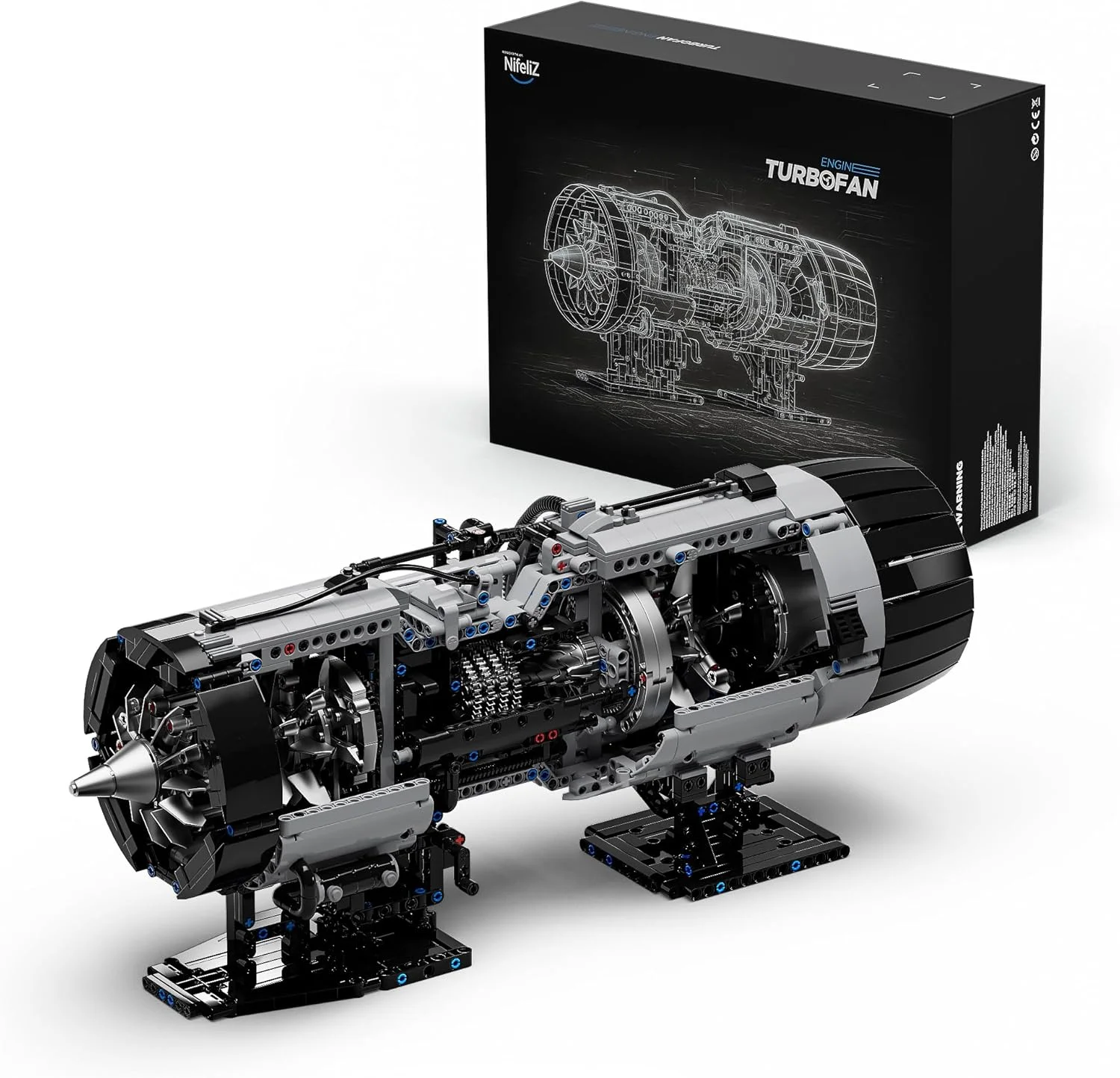 مجموعه ساخت موتور توربوفن Nifeliz، مدل چالش مهندسی برای کلکسیونرهای بزرگسال، پروژه علوم فیزیکی و قطعه نمایشی (2216 قطعه، NF10317)