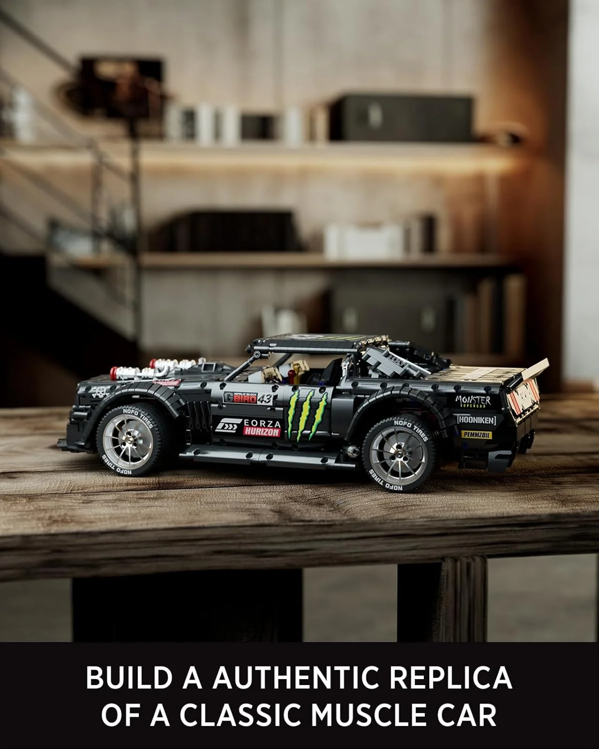 مجموعه ساخت ماشین مدل Nifeliz HOONIKEN، اسباب بازی ساخت ماشین اسپرت کلکسیونی برای بزرگسالان، برای دوستداران ماشین و طرفداران ماشین های عضلانی (3141 قطعه)