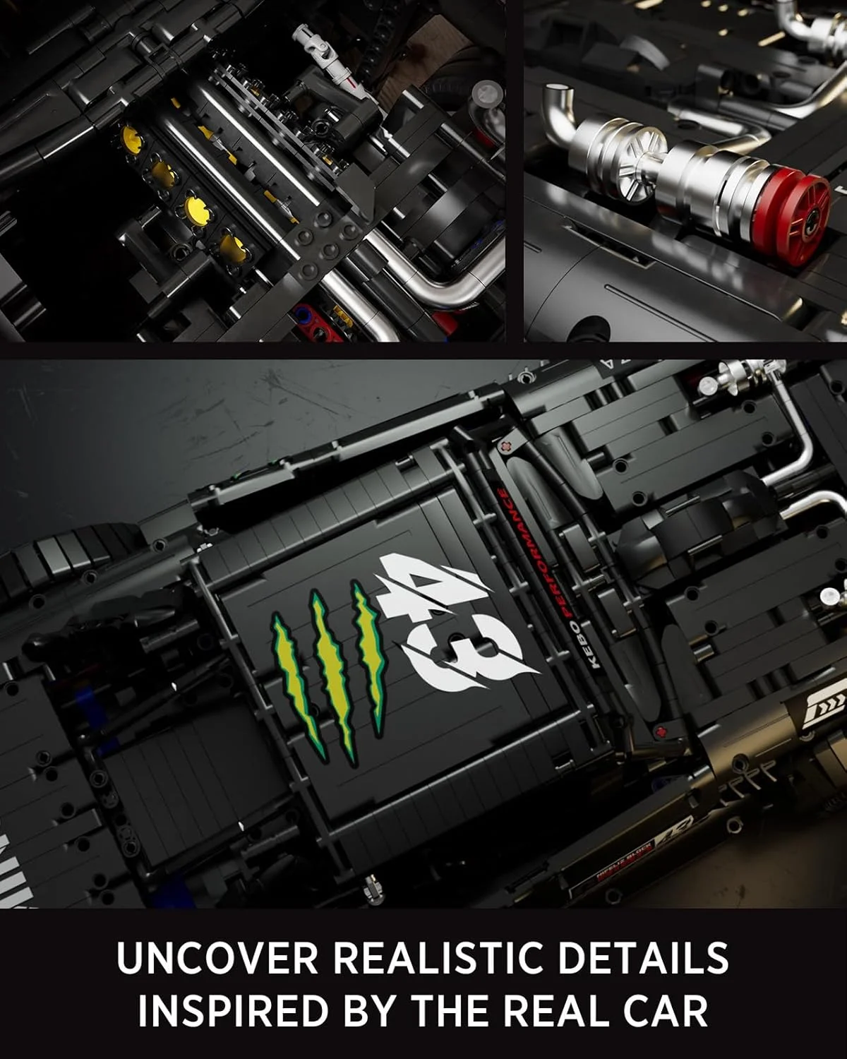 مجموعه ساخت ماشین مدل Nifeliz HOONIKEN، اسباب بازی ساخت ماشین اسپرت کلکسیونی برای بزرگسالان، برای دوستداران ماشین و طرفداران ماشین های عضلانی (3141 قطعه)