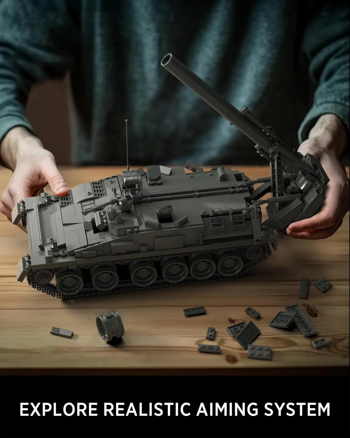 مدل ساخت تانک نظامی نیفلیز 2S4، مجموعه خمپاره انداز سنگین خودکششی برای بزرگسالان، مدل نظامی کلکسیونی برای ساخت و نمایش، هدیه ای برای علاقه مندان به ارتش (1438 قطعه، NF10291) مدل ساخت تانک نظامی نیفلیز 2S4، مجموعه خمپاره انداز سنگین خودکششی برای بزرگسالان، مدل نظامی کلکسیونی برای ساخت و نمایش، هدیه ای برای علاقه مندان به ارتش (1438 قطعه، NF10291)