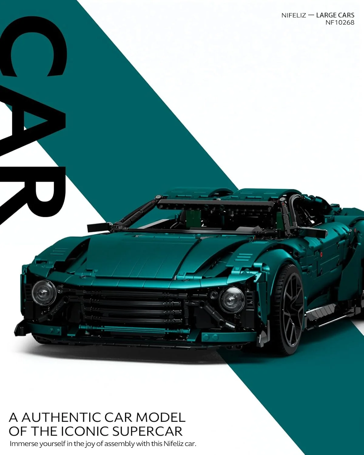 مجموعه ساخت ماشین مسابقه ای Nifeliz، مدل مقیاس هدیه ماشین برای بزرگسالان، مدل ساخت و نمایش با جزئیات معتبر برای دکوراسیون منزل یا دفتر (3374 قطعه، NF10268) مجموعه ساخت ماشین مسابقه ای Nifeliz، مدل مقیاس هدیه ماشین برای بزرگسالان، مدل ساخت و نمایش با جزئیات معتبر برای دکوراسیون منزل یا دفتر (3374 قطعه، NF10268)