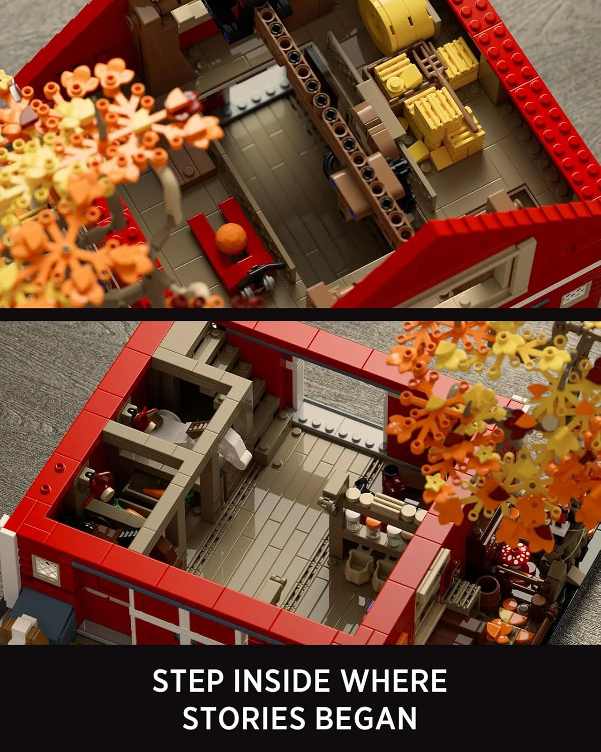 مجموعه ساختنی انبار قرمز Nifeliz برای بزرگسالان، مدل اسباب بازی به سبک روستایی قدیمی برای نمایش و دکوراسیون منزل، هدیه کلکسیونی معماری با جزئیات بالا (3507 قطعه، NF10314)