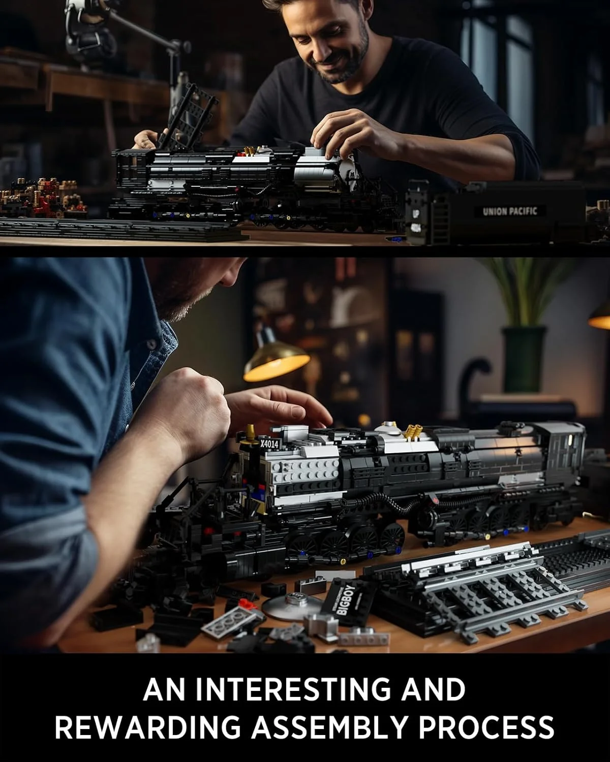 نیفلیز قطار لوکوموتیو پسر بزرگ، مجموعه بلوک ساخت لوکوموتیو بخار برای بزرگسالان، کیت نمایش قطار بخار افسانه ای برای هدیه دادن (1818 قطعه) نیفلیز قطار لوکوموتیو پسر بزرگ، مجموعه بلوک ساخت لوکوموتیو بخار برای بزرگسالان، کیت نمایش قطار بخار افسانه ای برای هدیه دادن (1818 قطعه)