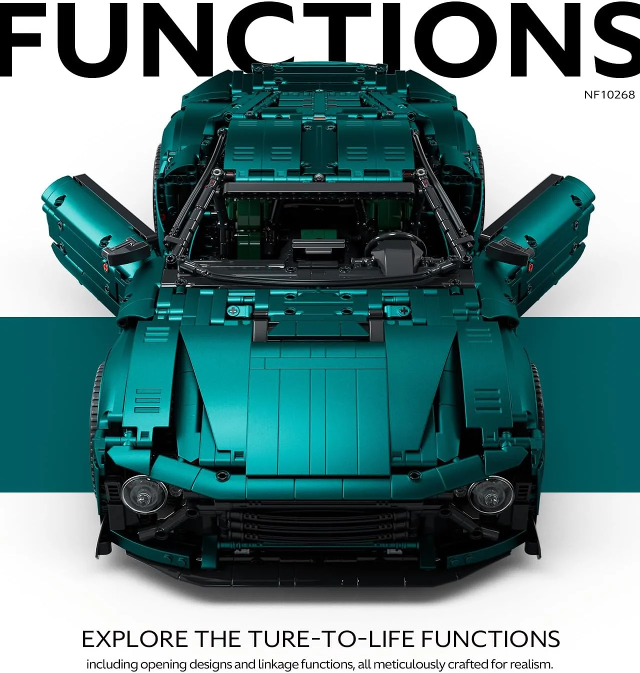 مجموعه ساخت ماشین مسابقه ای Nifeliz، مدل مقیاس هدیه ماشین برای بزرگسالان، مدل ساخت و نمایش با جزئیات معتبر برای دکوراسیون منزل یا دفتر (3374 قطعه، NF10268) مجموعه ساخت ماشین مسابقه ای Nifeliz، مدل مقیاس هدیه ماشین برای بزرگسالان، مدل ساخت و نمایش با جزئیات معتبر برای دکوراسیون منزل یا دفتر (3374 قطعه، NF10268)