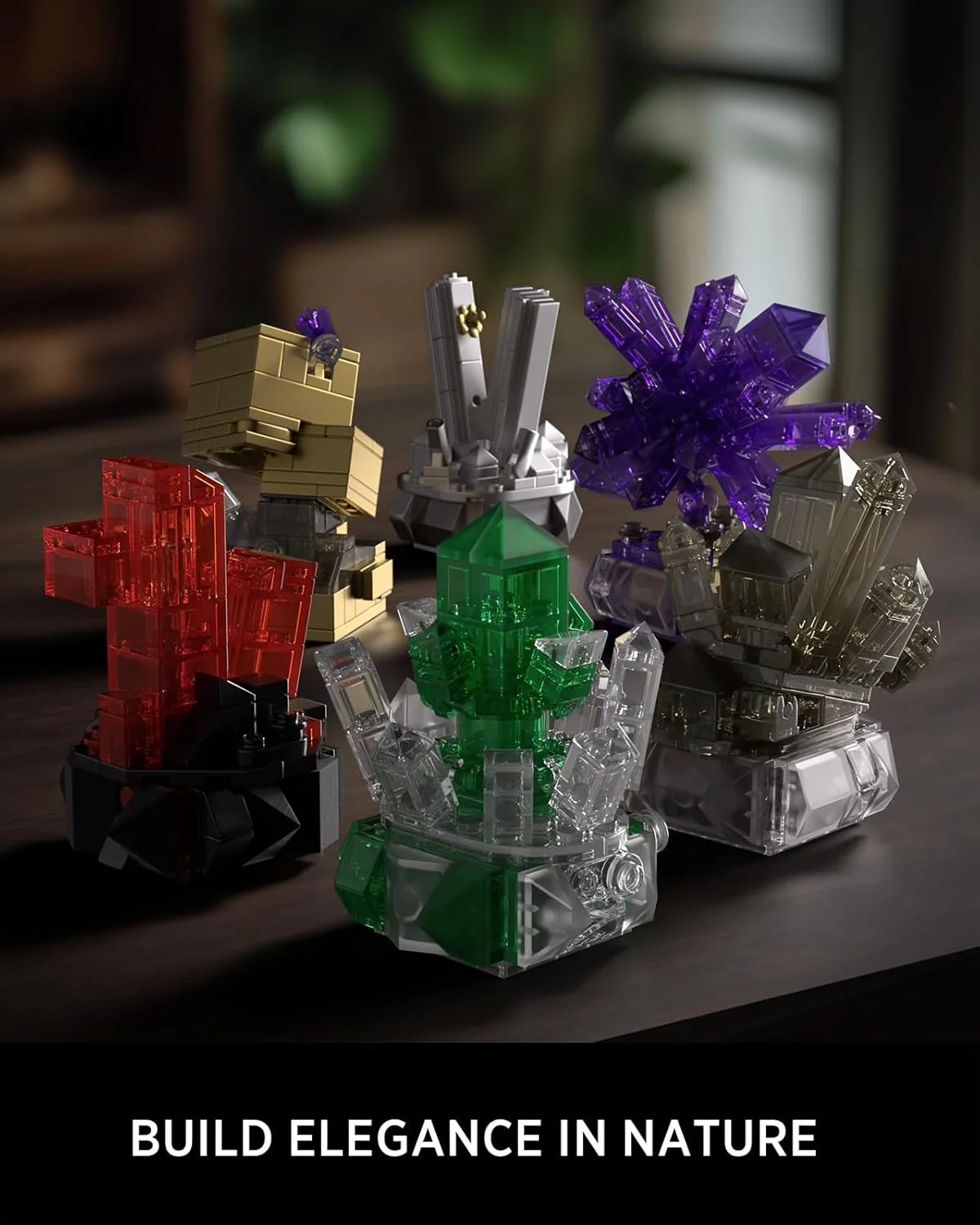 مجموعه ساختنی سنگ های زمین شناسی نیفلیز برای بزرگسالان، 6 نوع مختلف اسباب بازی مدل سنگ قیمتی، دکوری خلاقانه میز و هدیه ای سرگرم کننده برای دوستداران مواد معدنی (616 قطعه، NF10306)