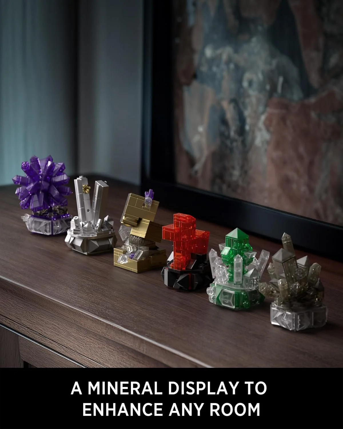 مجموعه ساختنی سنگ های زمین شناسی نیفلیز برای بزرگسالان، 6 نوع مختلف اسباب بازی مدل سنگ قیمتی، دکوری خلاقانه میز و هدیه ای سرگرم کننده برای دوستداران مواد معدنی (616 قطعه، NF10306)