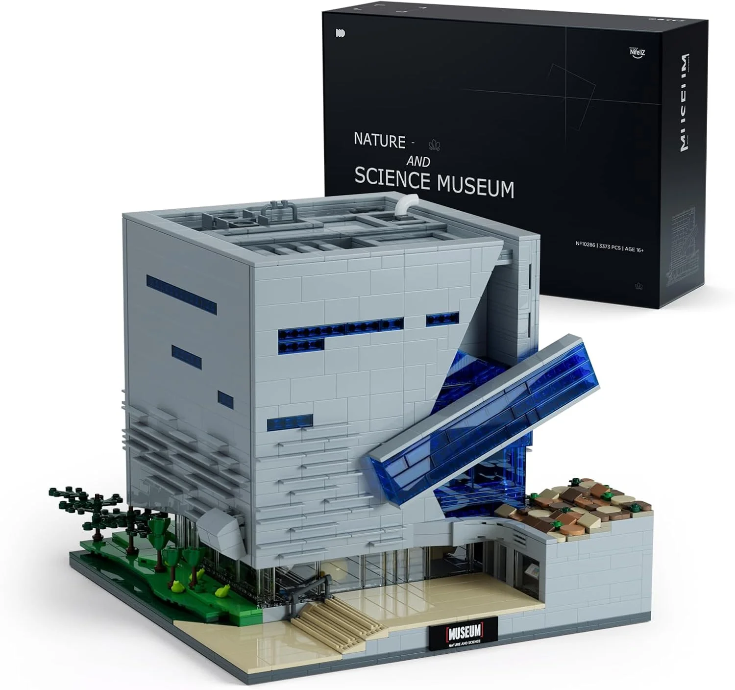 مجموعه ساختنی موزه طبیعت و علم Nifeliz، ایده هدیه برای دوستداران موزه ها، مدل نمایشی ساختنی، افزودنی به مجموعه ساختمان های مدولار (3373 قطعه، NF10286)