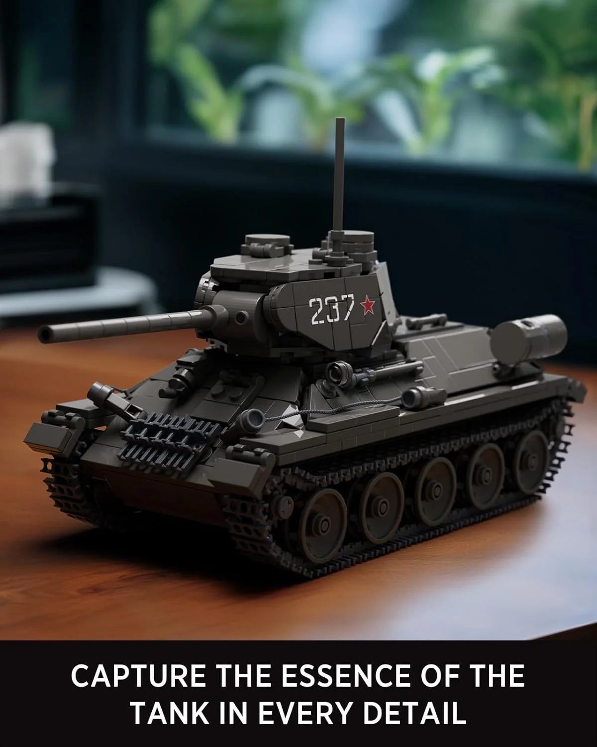 مجموعه ساخت تانک نظامی Nifeliz T34/85، مدل کلکسیونی ارتش برای ساخت و نمایش، هدیه ای ایده آل برای علاقه مندان به ارتش (818 قطعه، NF10270)