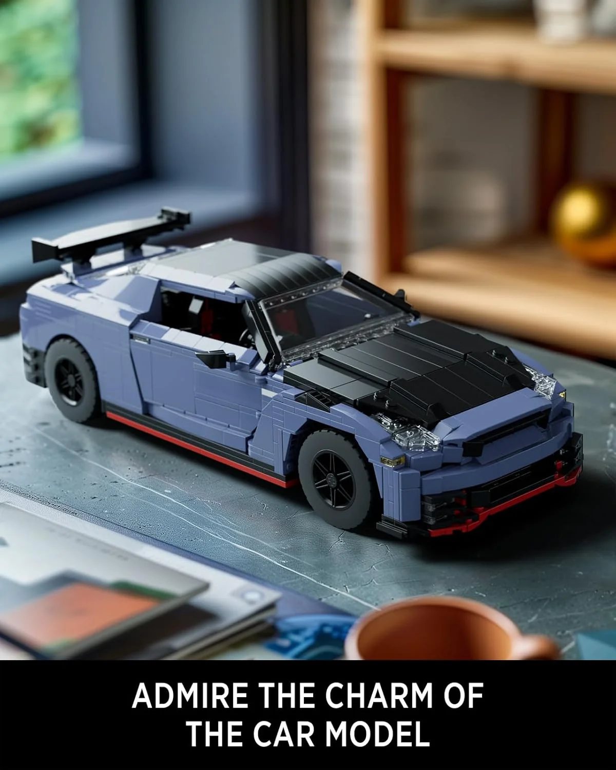 مجموعه ساخت ماشین اسپرت Nifeliz GTRS-35، مدل کلکسیونی در مقیاس 1:14 برای نمایش، هدیه ای برای علاقه مندان به ماشین (1323 قطعه، NF10285)