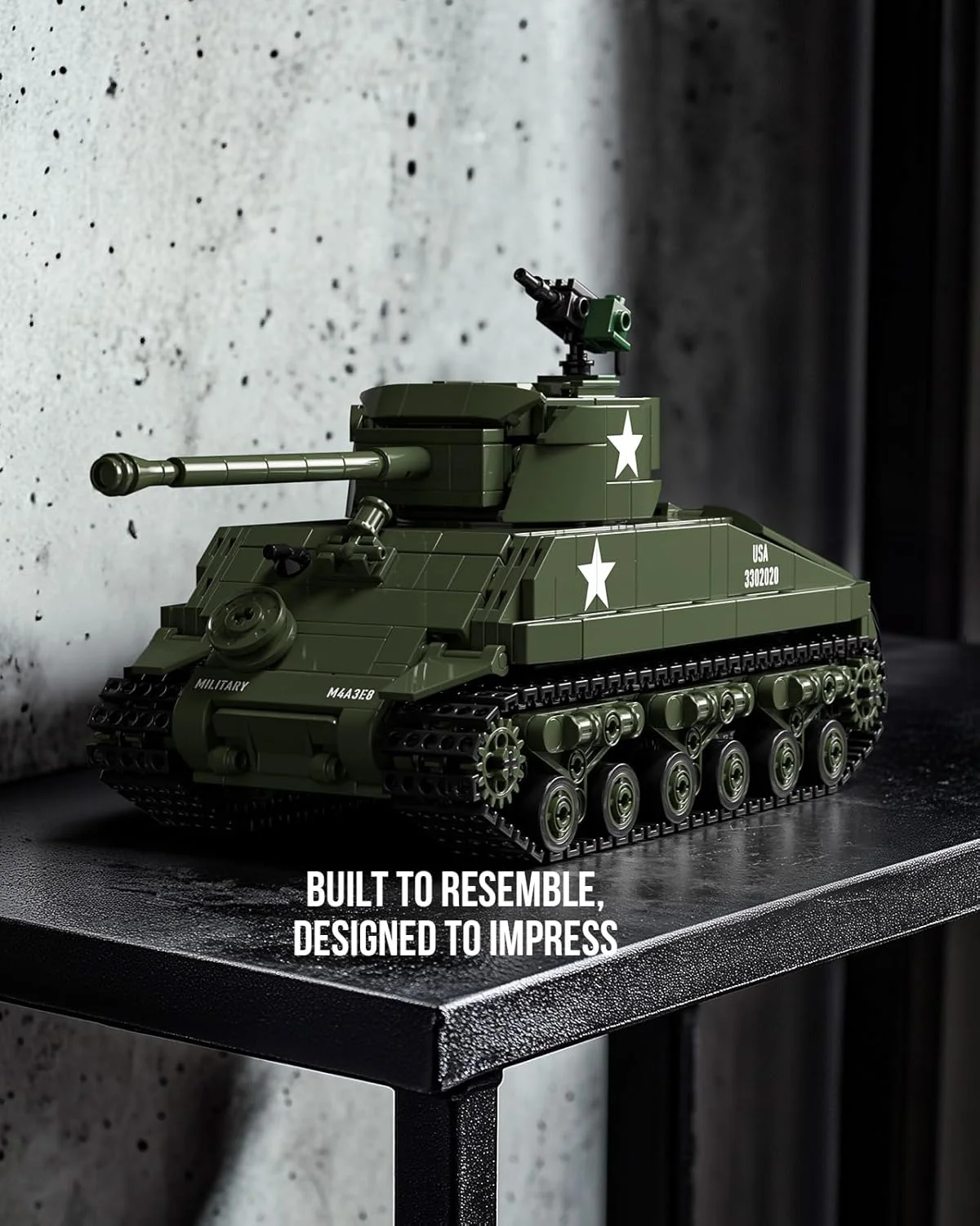 مجموعه ساخت تانک نظامی شرمن نیفلیز برای بزرگسالان، مدل کلکسیونی جنگ جهانی دوم برای ساخت و نمایش، خودروی متوسط M4 برای علاقه مندان به ارتش (860 قطعه، NF10313) مجموعه ساخت تانک نظامی شرمن نیفلیز برای بزرگسالان، مدل کلکسیونی جنگ جهانی دوم برای ساخت و نمایش، خودروی متوسط M4 برای علاقه مندان به ارتش (860 قطعه، NF10313)