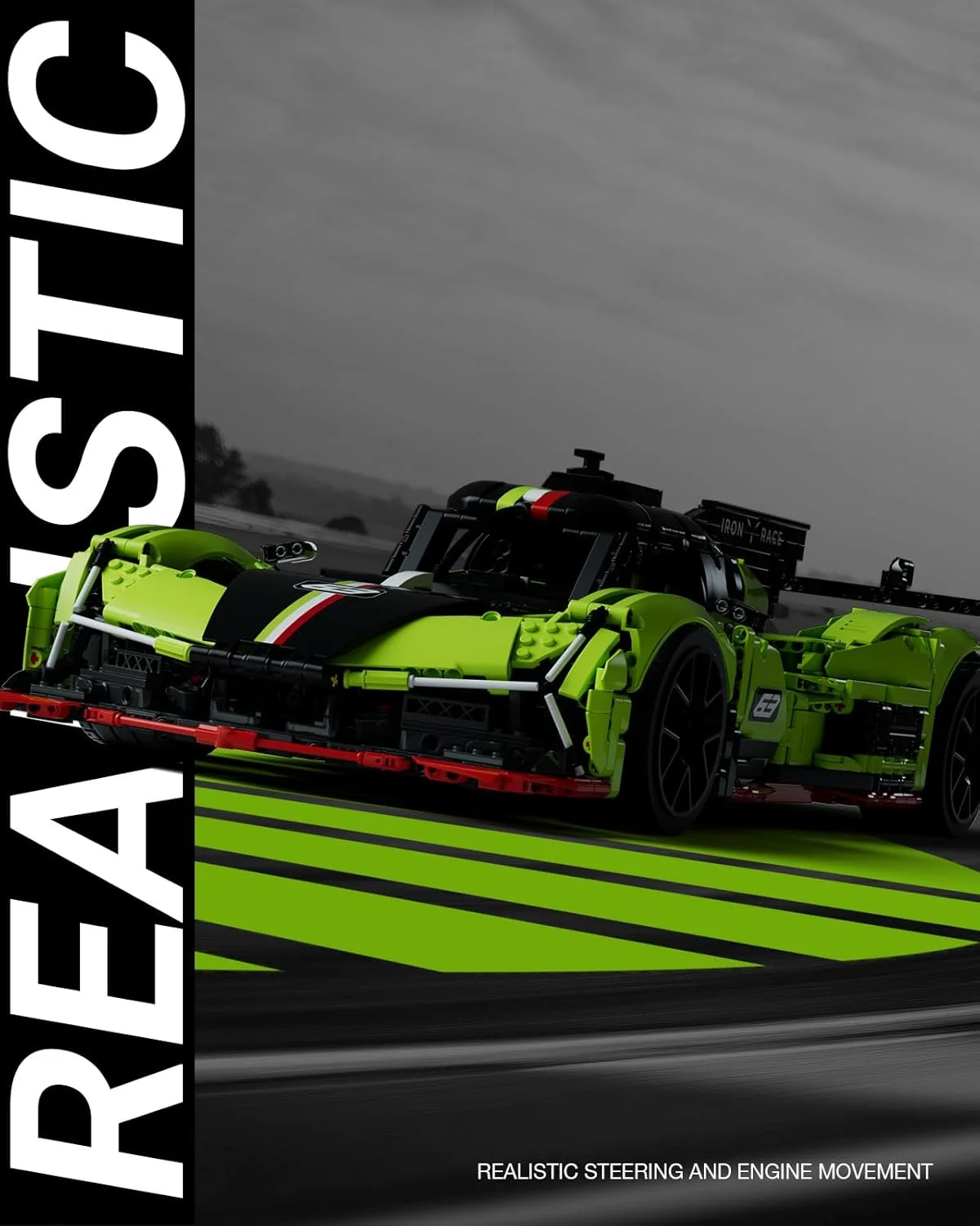 مجموعه ساخت مدل هایپرکار Nifeliz S63، ماشین مسابقه ای کلکسیونی در مقیاس 1:8 برای بزرگسالان، مدل ساخت و نمایش برای دکوراسیون منزل یا محل کار، هدیه ای برای علاقه مندان به موتوراسپرت (3699 قطعه، NF10283)