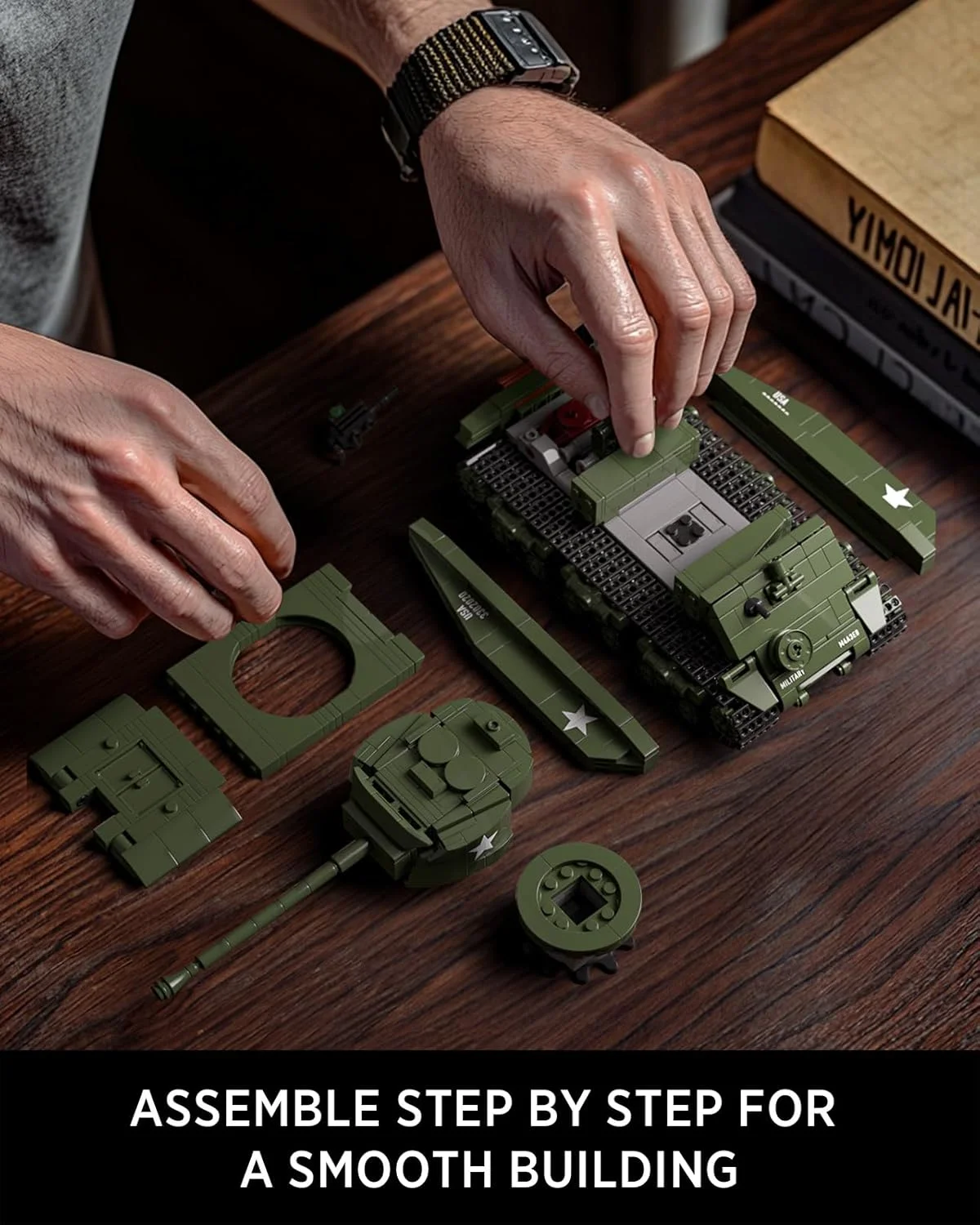 مجموعه ساخت تانک نظامی شرمن نیفلیز برای بزرگسالان، مدل کلکسیونی جنگ جهانی دوم برای ساخت و نمایش، خودروی متوسط M4 برای علاقه مندان به ارتش (860 قطعه، NF10313) مجموعه ساخت تانک نظامی شرمن نیفلیز برای بزرگسالان، مدل کلکسیونی جنگ جهانی دوم برای ساخت و نمایش، خودروی متوسط M4 برای علاقه مندان به ارتش (860 قطعه، NF10313)