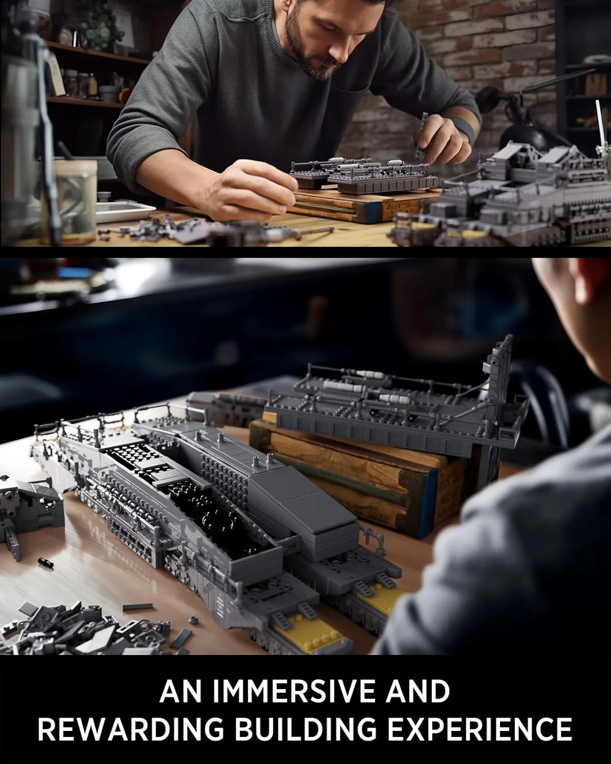 مجموعه ساخت تانک راه آهن کلاسیک جنگ جهانی دوم Nifeliz Dora، مدل نظامی کلکسیونی برای ساخت و نمایش، هدیه ایده آل برای علاقه مندان به ارتش (2355 قطعه، NF10240)