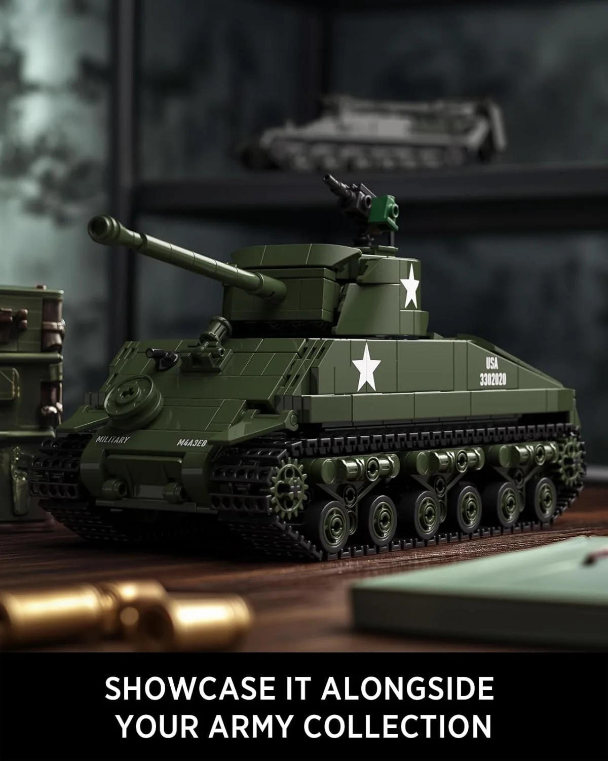 مجموعه ساخت تانک نظامی شرمن نیفلیز برای بزرگسالان، مدل کلکسیونی جنگ جهانی دوم برای ساخت و نمایش، خودروی متوسط M4 برای علاقه مندان به ارتش (860 قطعه، NF10313) مجموعه ساخت تانک نظامی شرمن نیفلیز برای بزرگسالان، مدل کلکسیونی جنگ جهانی دوم برای ساخت و نمایش، خودروی متوسط M4 برای علاقه مندان به ارتش (860 قطعه، NF10313)