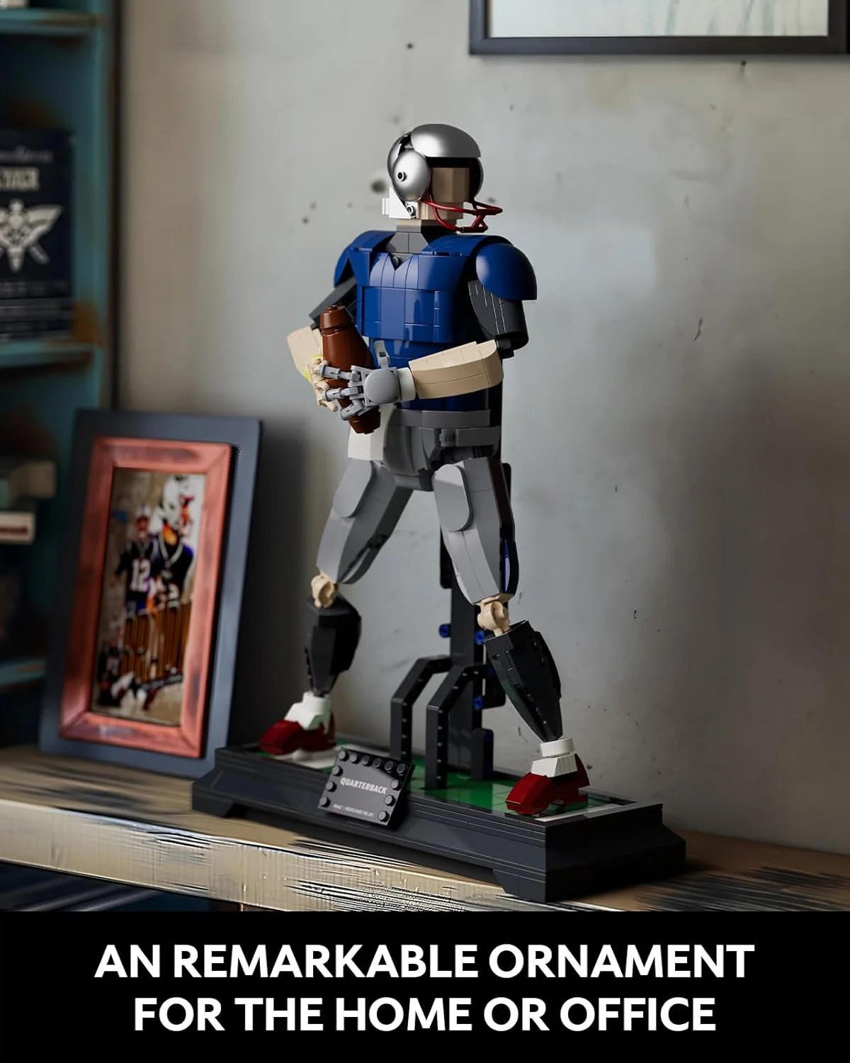 مجموعه ساختنی بازیکن فوتبال Nifeliz برای نمایش، اسباب بازی کلکسیونی برای بزرگسالان و طرفداران فوتبال، دکور خلاقانه منزل یا قطعه مرکزی دفتر، ایده هدیه عالی (660 قطعه، NF10278)