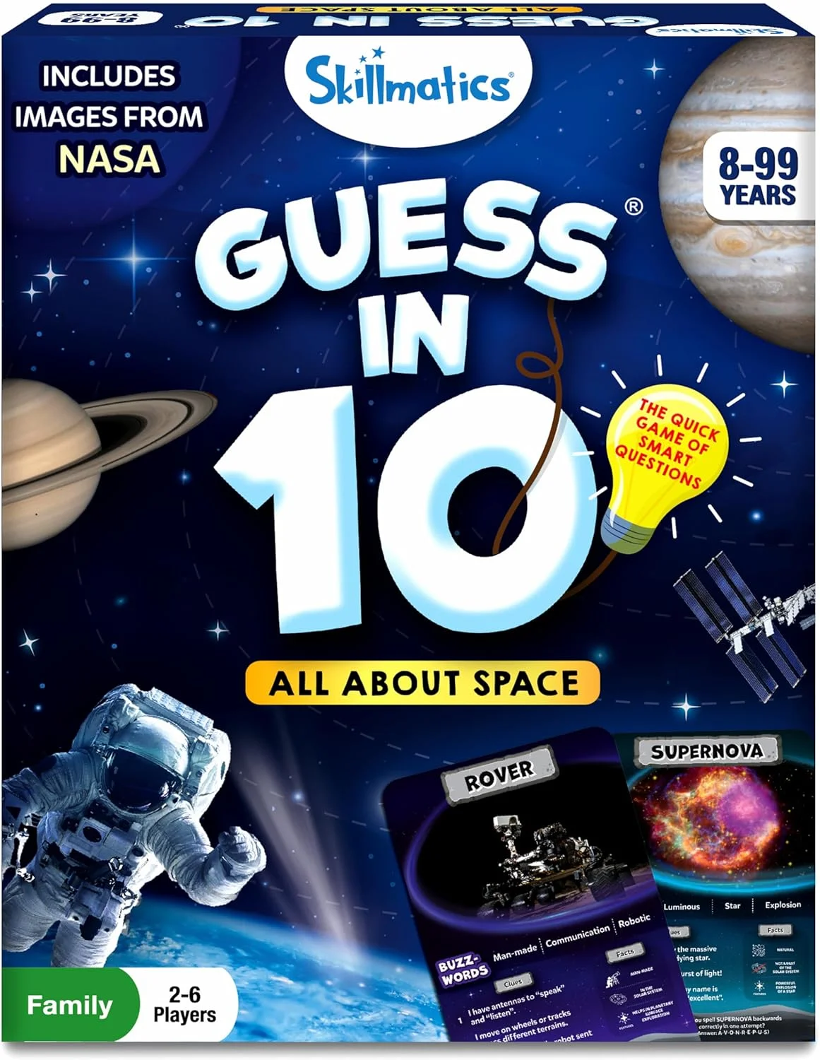 بازی فکری Skillmatics Guess in 10 NASA Space، مناسب برای پسران، دختران، کودکان و خانواده هایی که عاشق بازی های کارتی، اسباب بازی های آموزشی، بازی های مسافرتی و هدیه برای سنین 8، 9، 10 سال به بالا هستند بازی فکری Skillmatics Guess in 10 NASA Space، مناسب برای پسران، دختران، کودکان و خانواده هایی که عاشق بازی های کارتی، اسباب بازی های آموزشی، بازی های مسافرتی و هدیه برای سنین 8، 9، 10 سال به بالا هستند